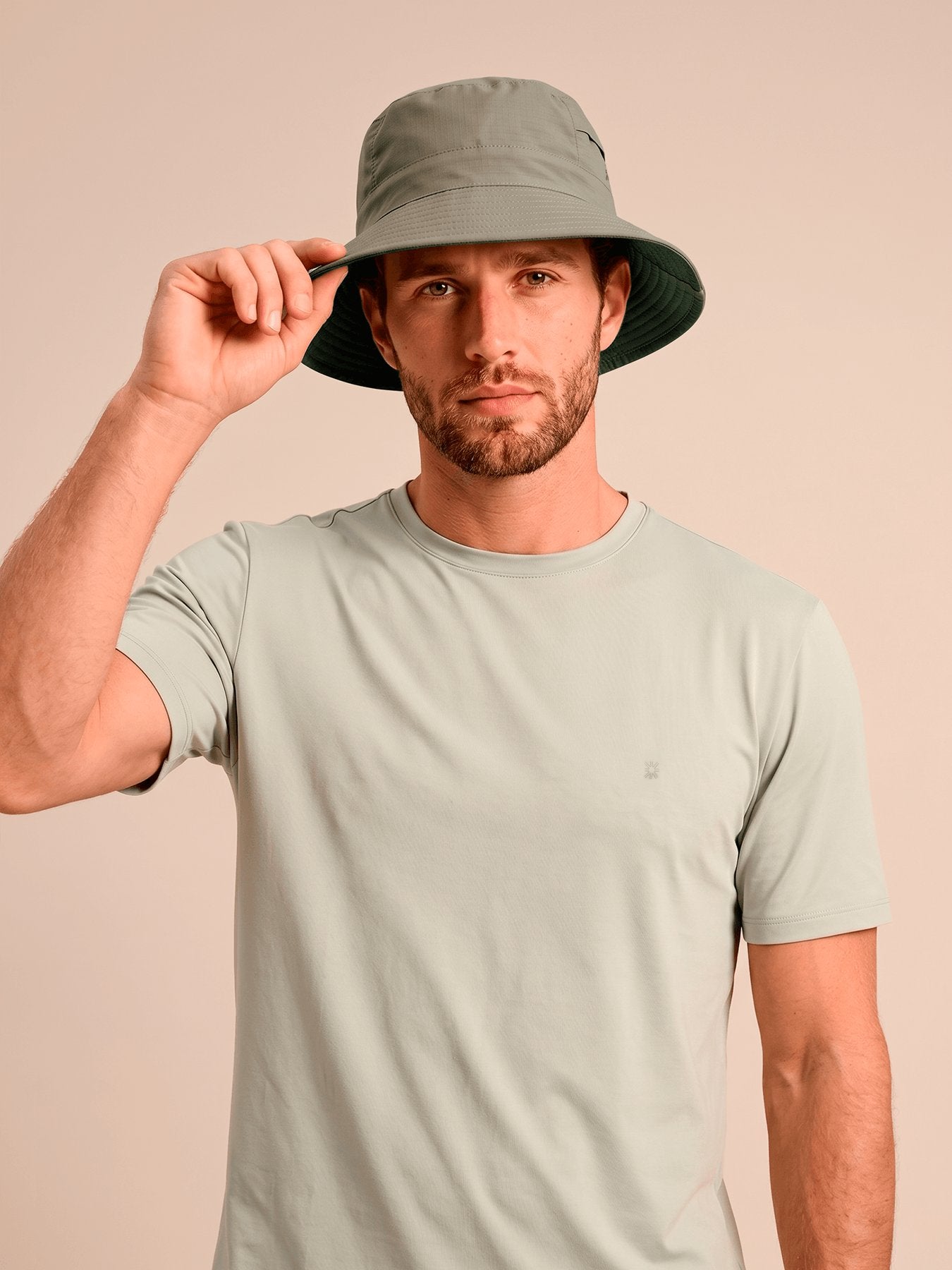 Chapéu UV Com Proteção Solar Austrália - KAKI/VERDE MILITAR