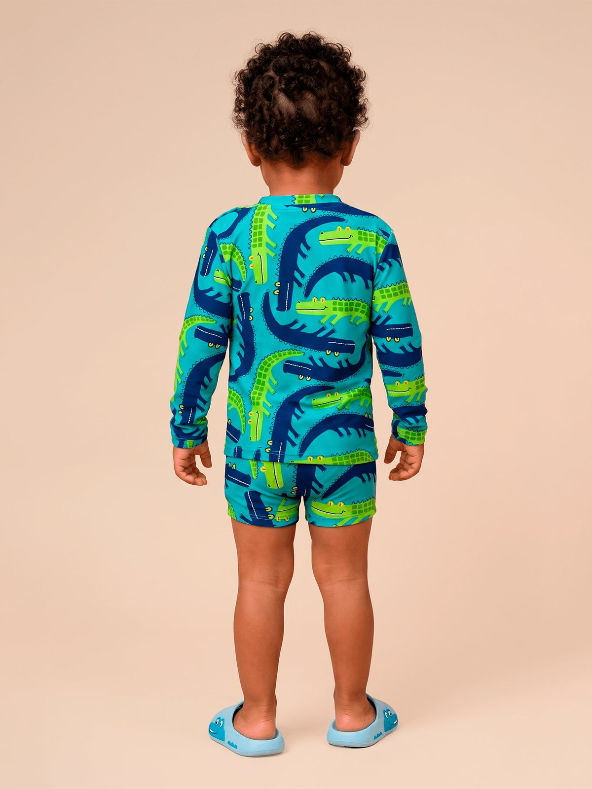 Conjunto Baby UV Com Proteção Solar ML - ESTAMPA JACARÉ