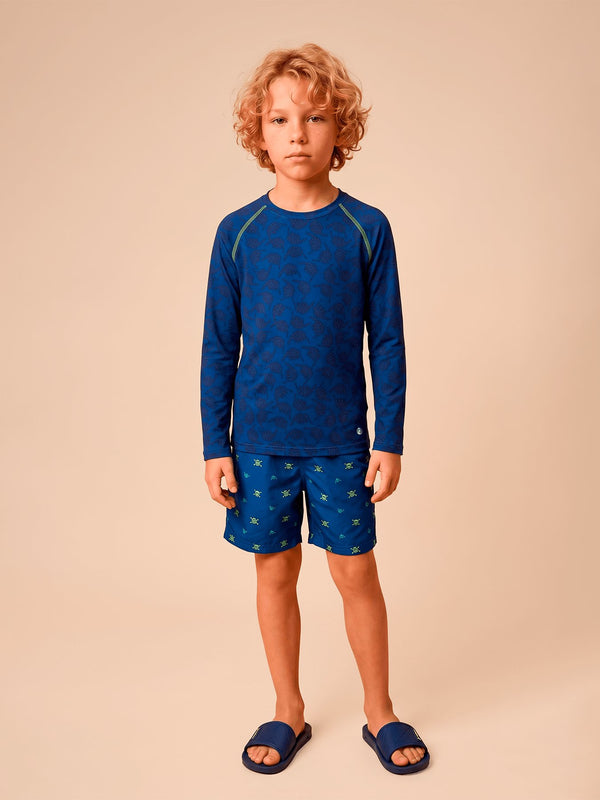 Camiseta Acqua Infantil UV Com Proteção Solar ML - Estampa Pirata Fun
