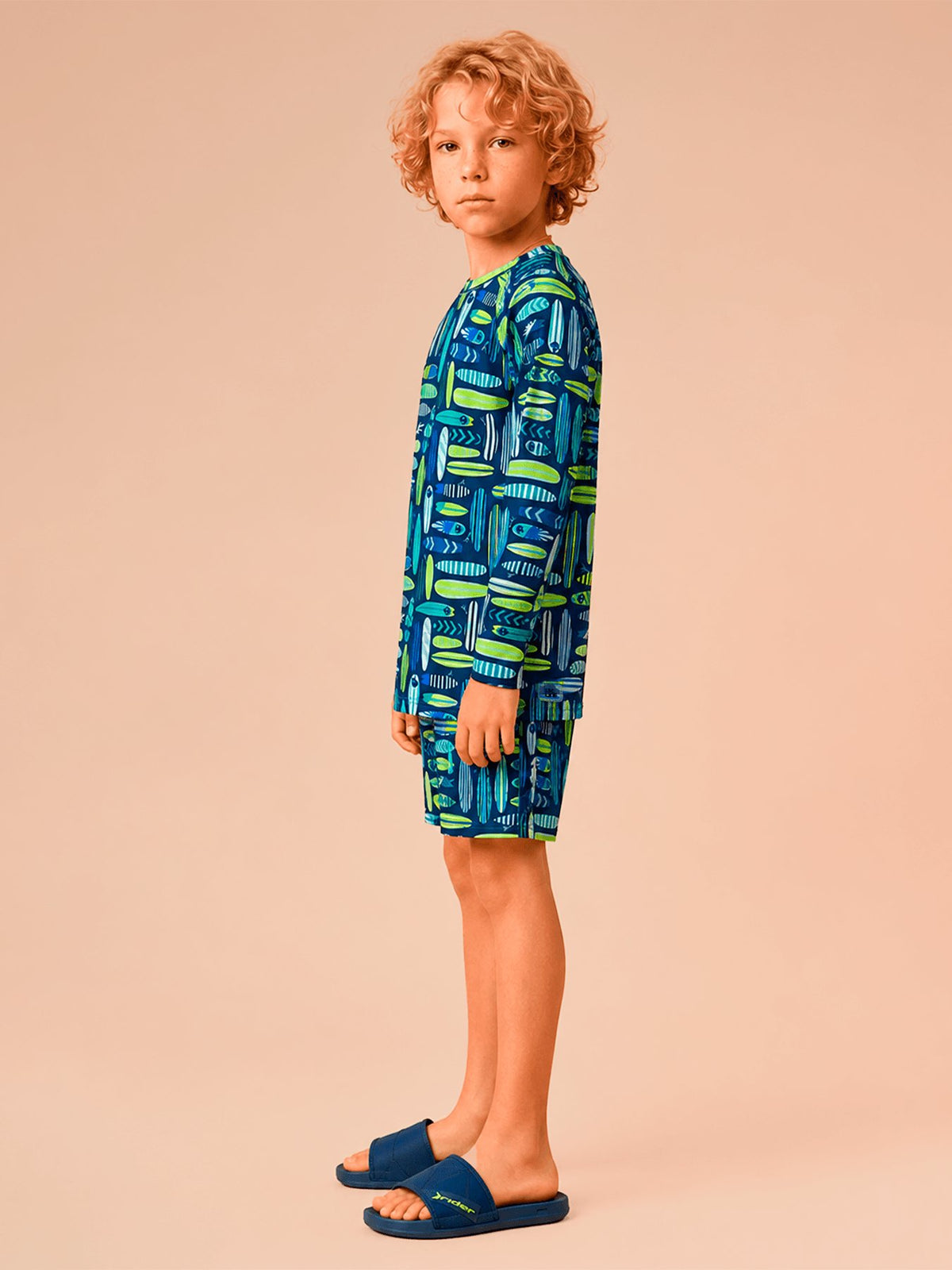 Camiseta Acqua Infantil UV Com Proteção Solar ML - ESTAMPA PRANCHAS FUN