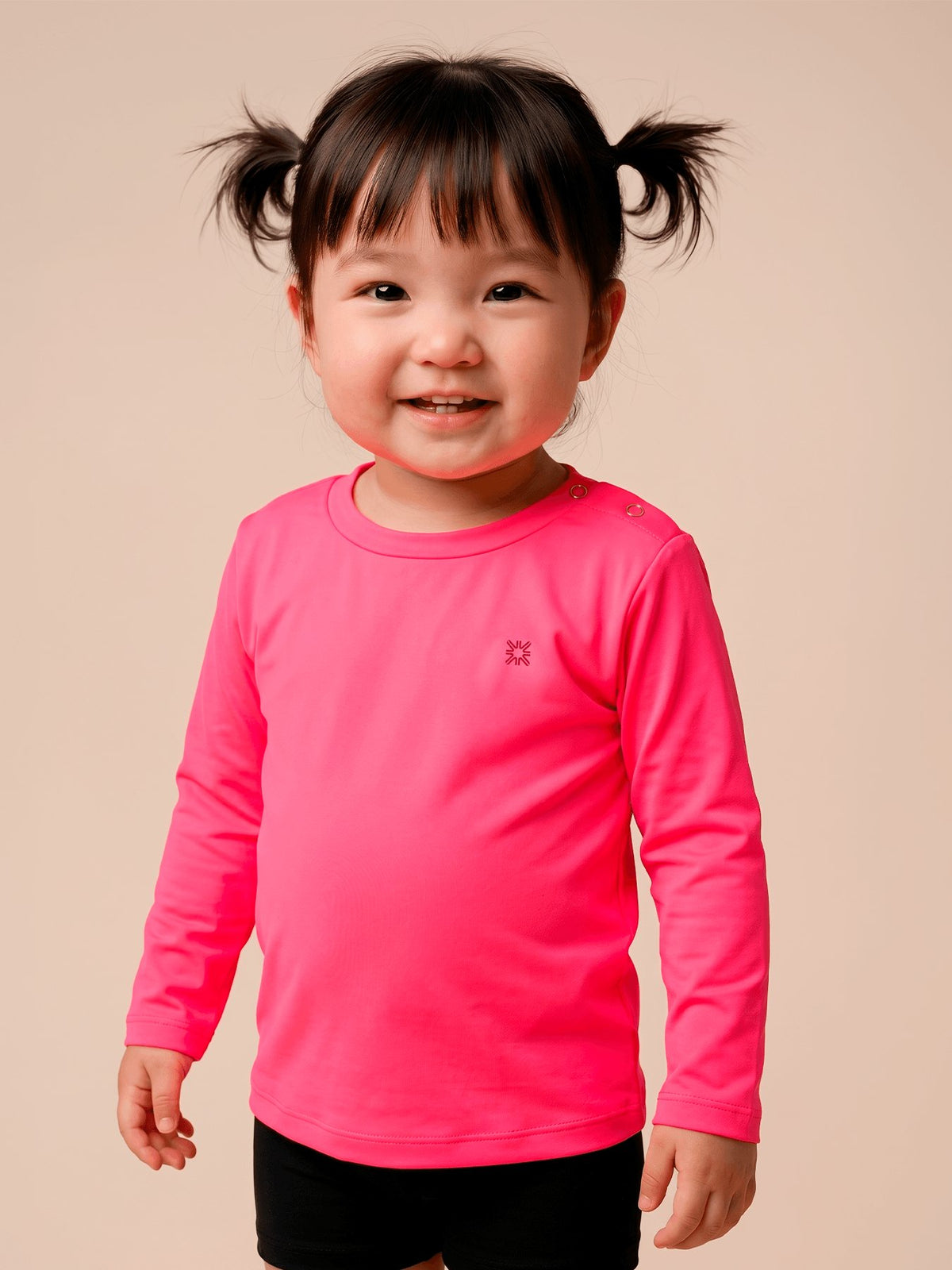 Camisa UV Bebê Com Proteção Solar - PINK FLUOR