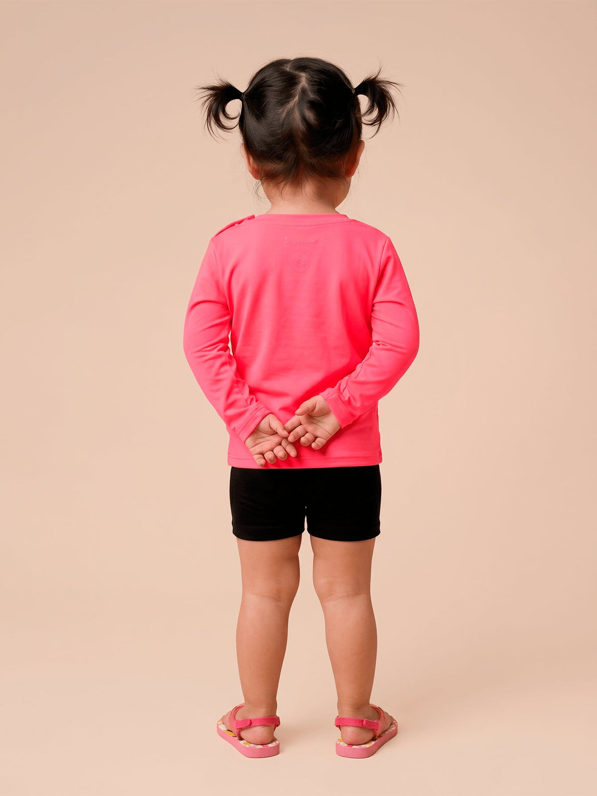 Camisa UV Bebê Com Proteção Solar - PINK FLUOR