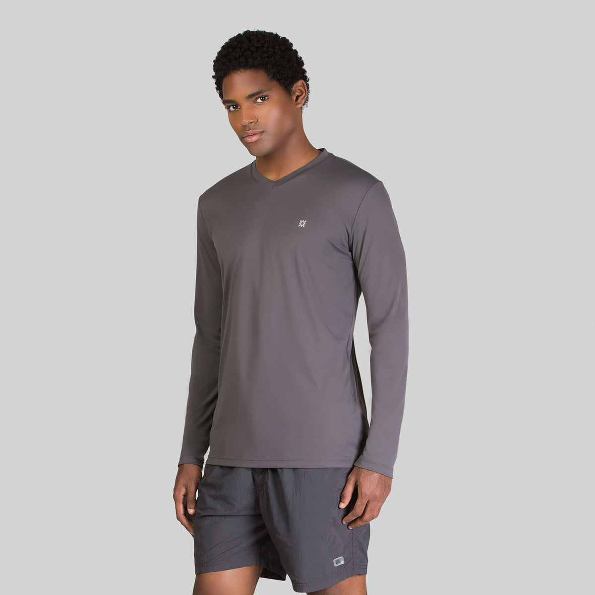 Camisa UV Masculina Com Proteção Solar Sport Fit Chumbo