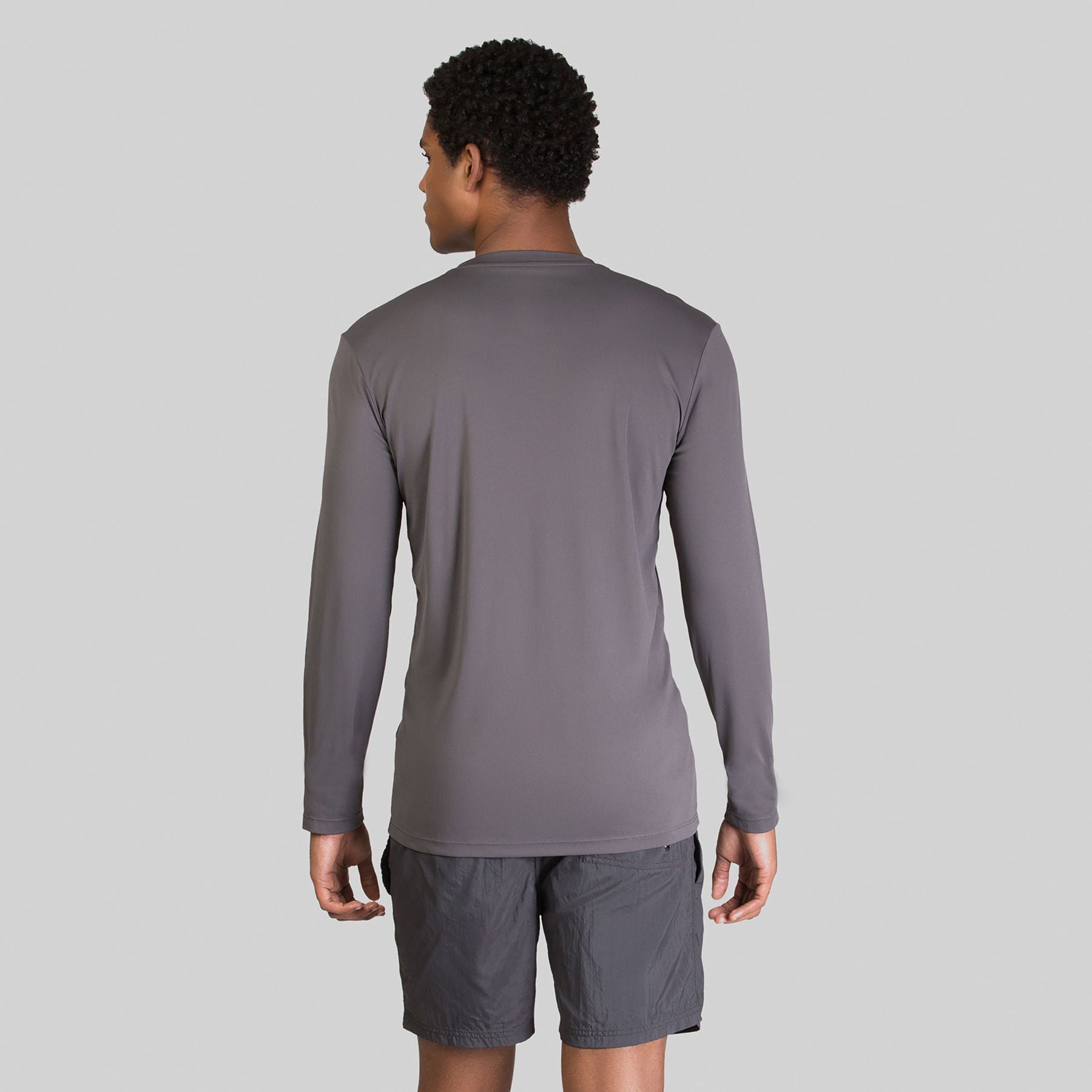 Camisa UV Masculina Com Proteção Solar Sport Fit Chumbo