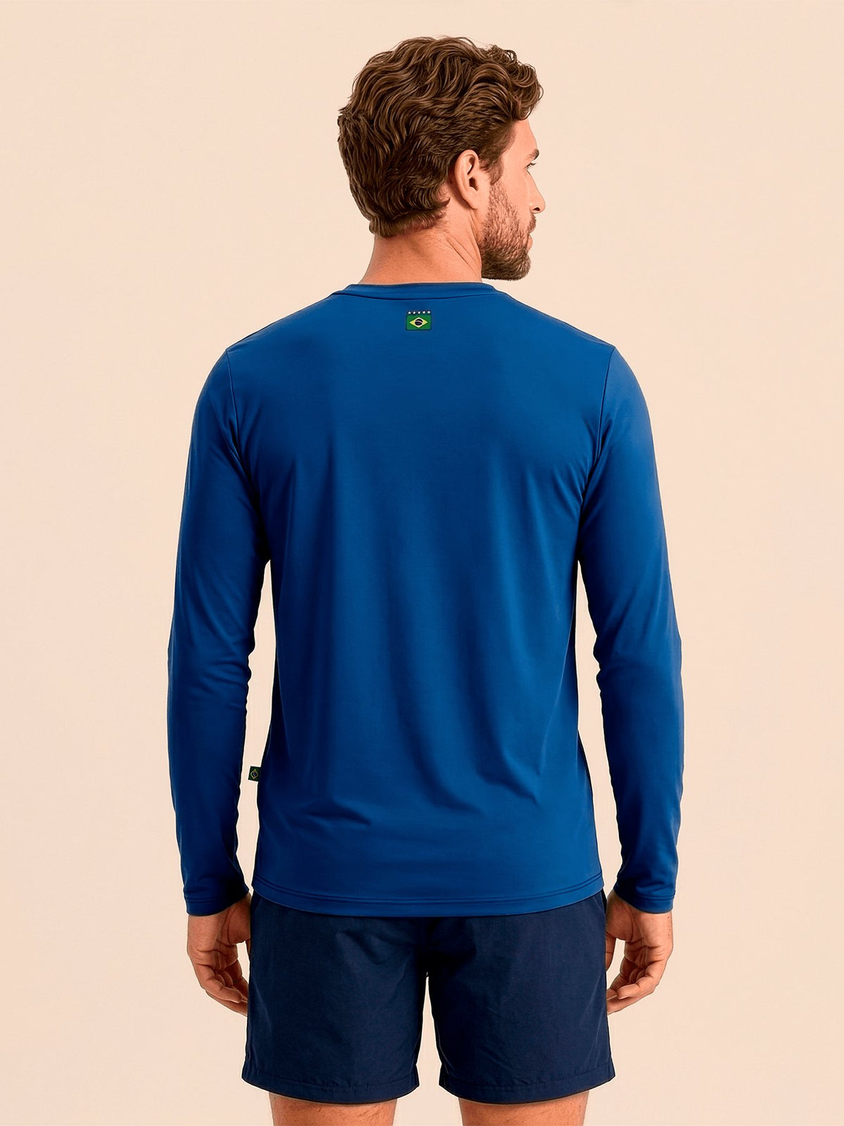 Camiseta UV com Proteção Solar UVPRO Brasil Masc ML – Cobalto | Copa 2026