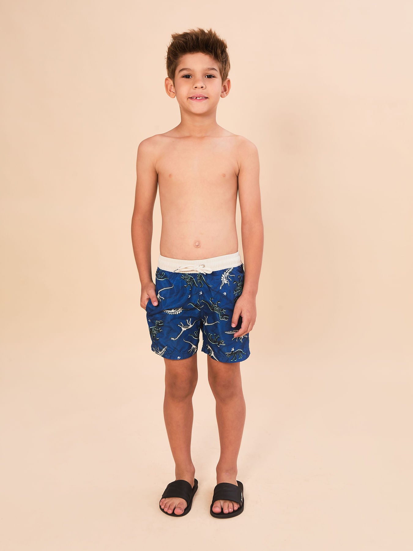 Shorts Acqua Infantil UV Com Proteção Solar - ESTAMPA DINO