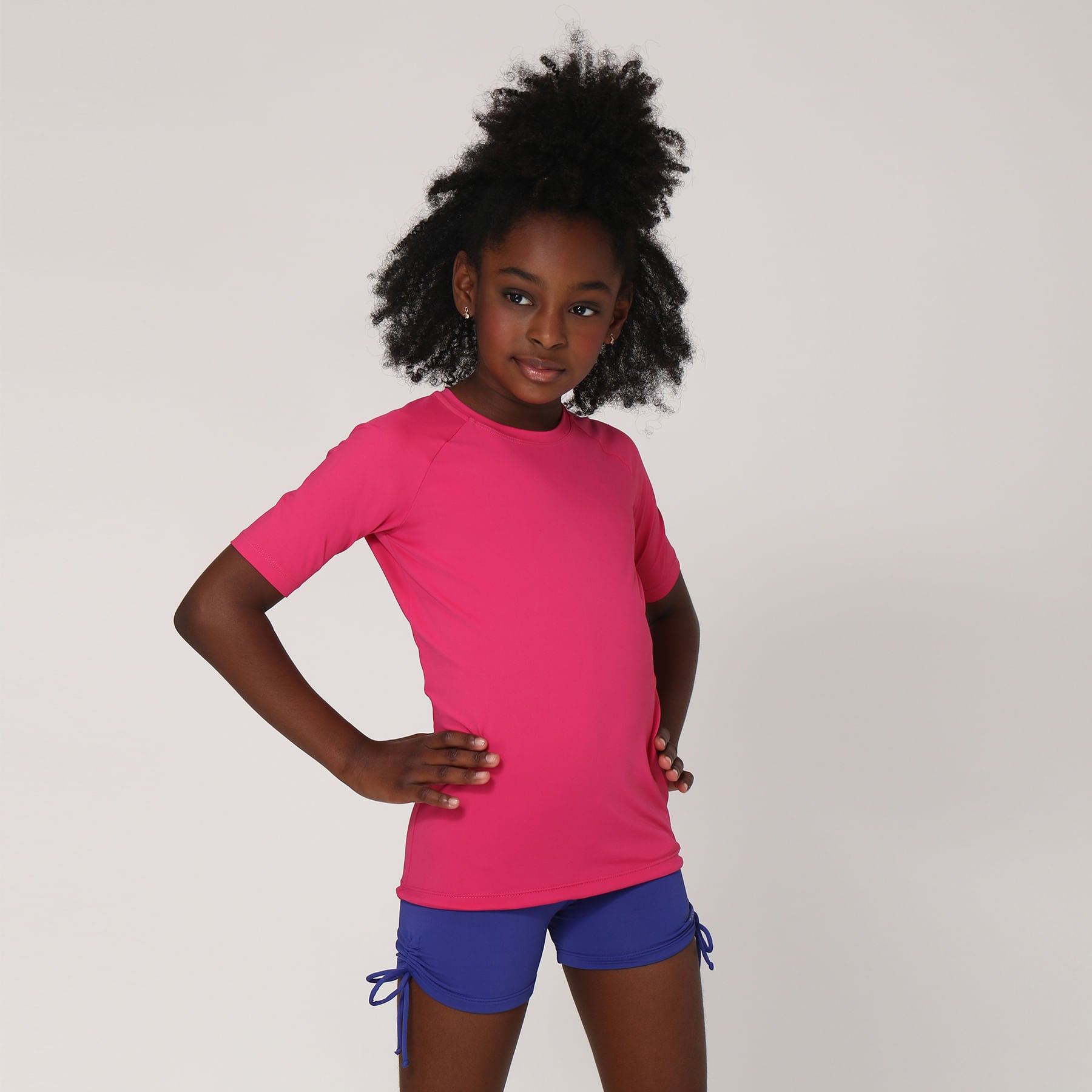 Camiseta UV Infantil Com Proteção Solar Uvpro Pink