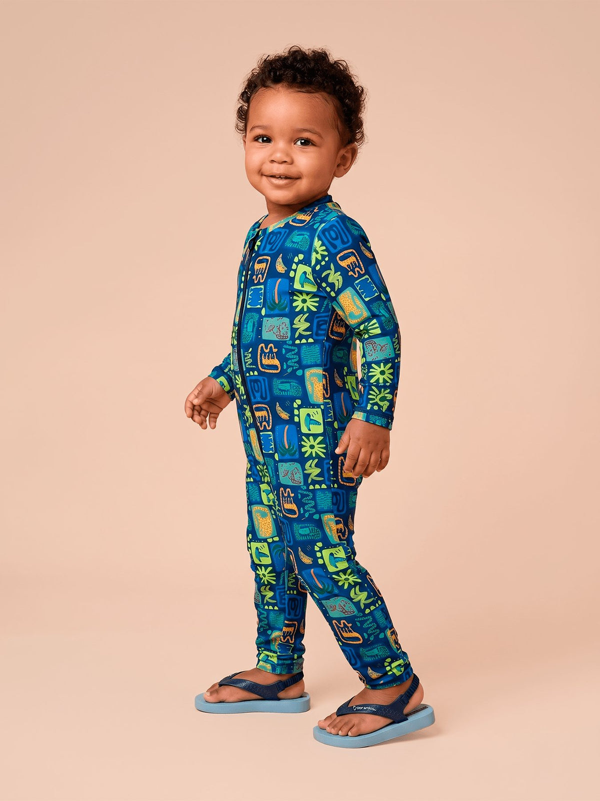 Macaquinho Baby UV Com Proteção Solar ML - Estampa Selos