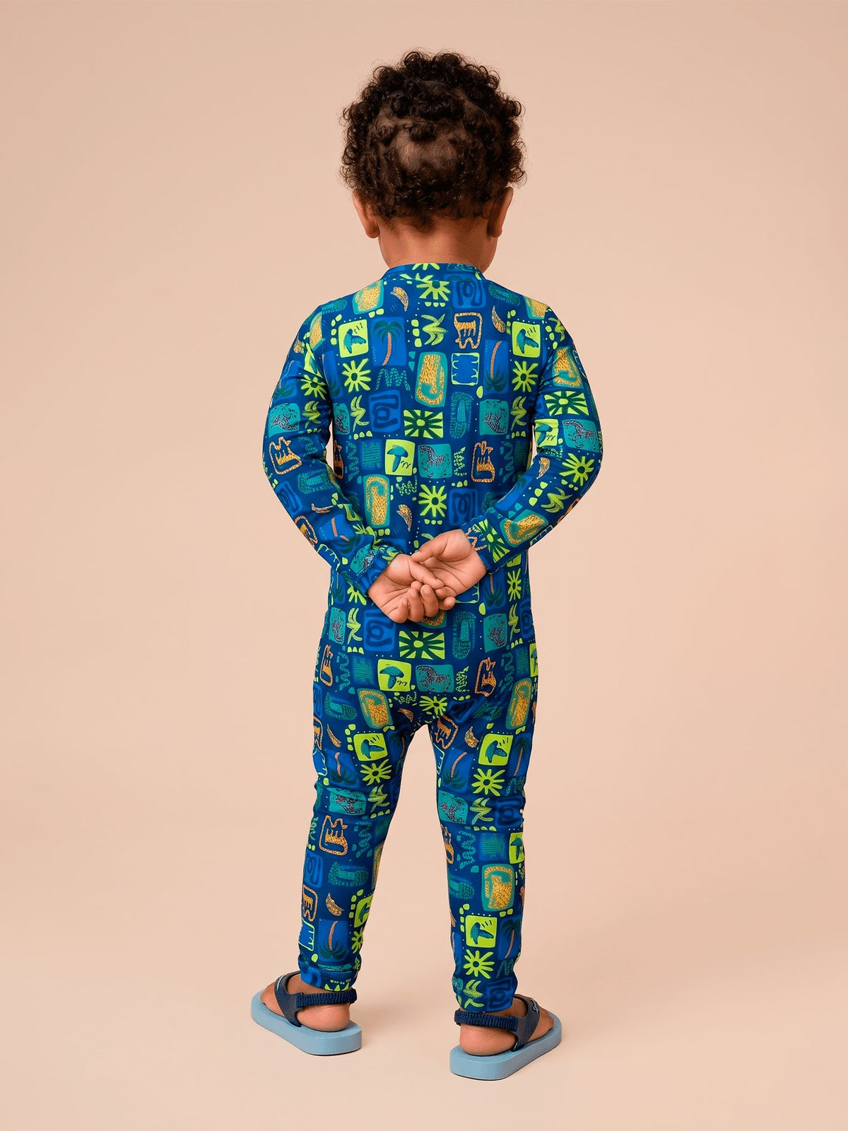 Macaquinho Baby UV Com Proteção Solar ML - Estampa Selos