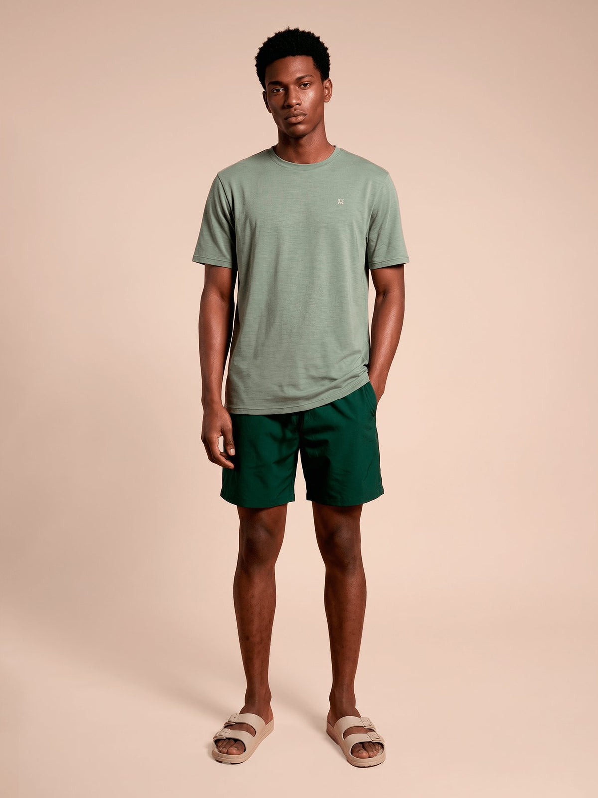 Camisa UV Masculina Com Proteção Solar New Fit Mescla MC - VERDE