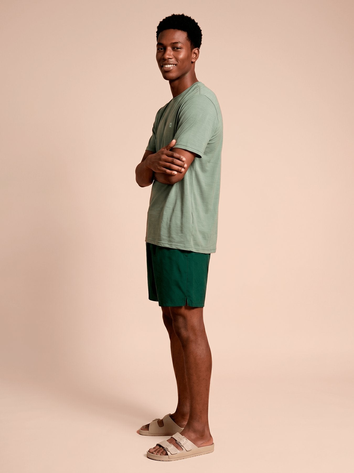 Camisa UV Masculina Com Proteção Solar New Fit Mescla MC - VERDE