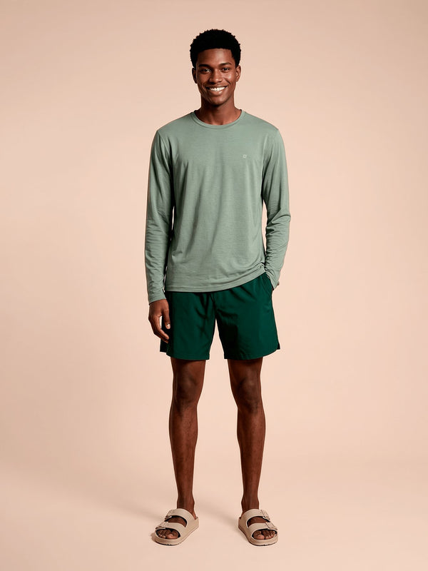 Camisa UV Masculina Com Proteção Solar New Fit Mescla ML - VERDE