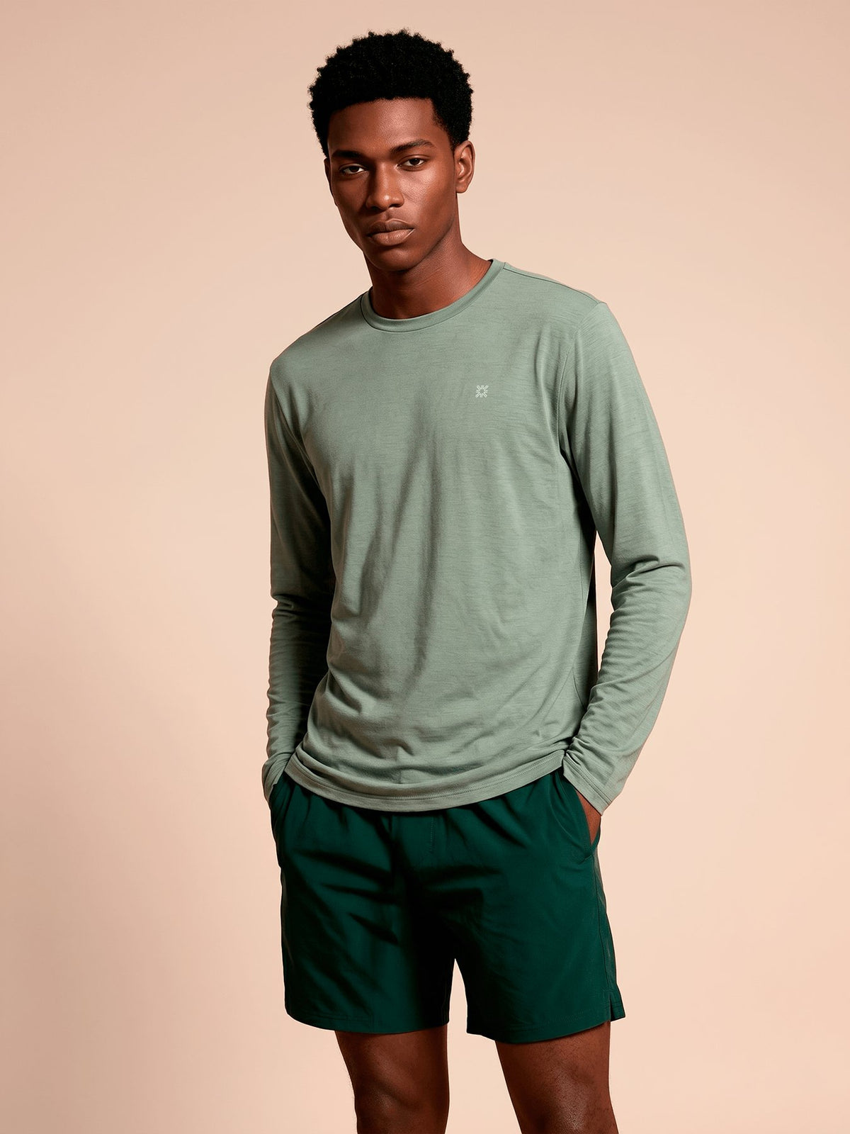 Camisa UV Masculina Com Proteção Solar New Fit Mescla ML - VERDE