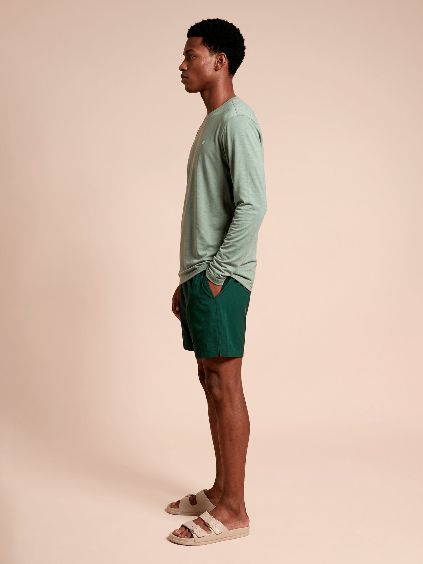 Camisa UV Masculina Com Proteção Solar New Fit Mescla ML - VERDE