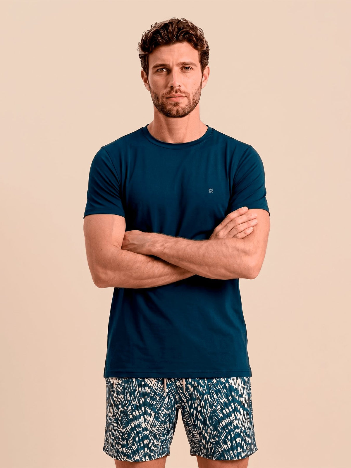 Short Acqua UV Com Proteção Solar MASC - Estampa Tie Dye Azul