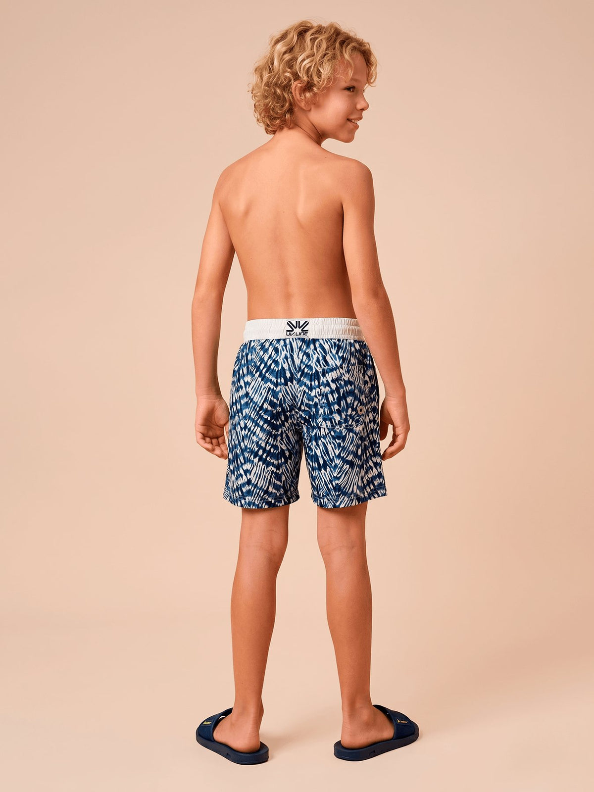 Shorts Acqua Infantil UV Com Proteção Solar - Tie Dye Azul