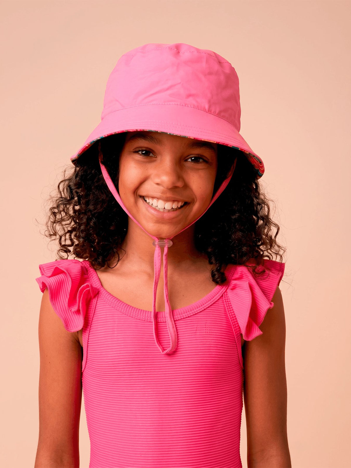 Chapéu UV Com Proteção Solar Infantil Dupla Face Sicilia Kids - ESTAMPA FRUTAS TROPICAIS