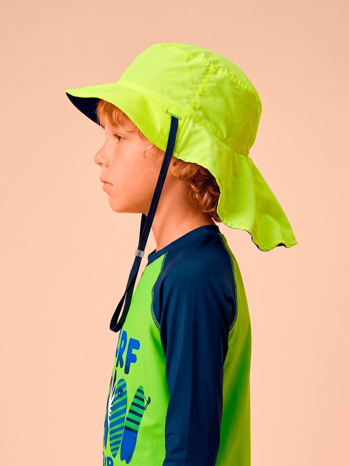 Chapéu UV Com Proteção Solar Infantil Dupla Face Sicilia Kids - MARINHO/AMARELO FLOUR