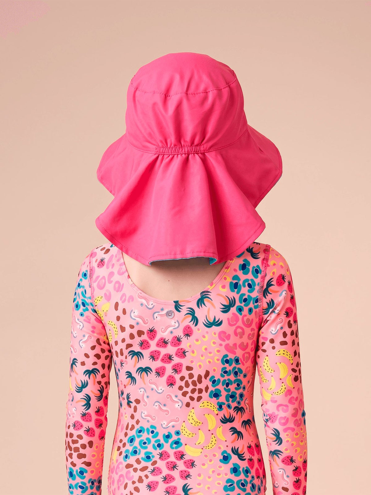 Chapéu UV Com Proteção Solar Infantil Dupla Face Sicilia Kids - Pink/Lagoa