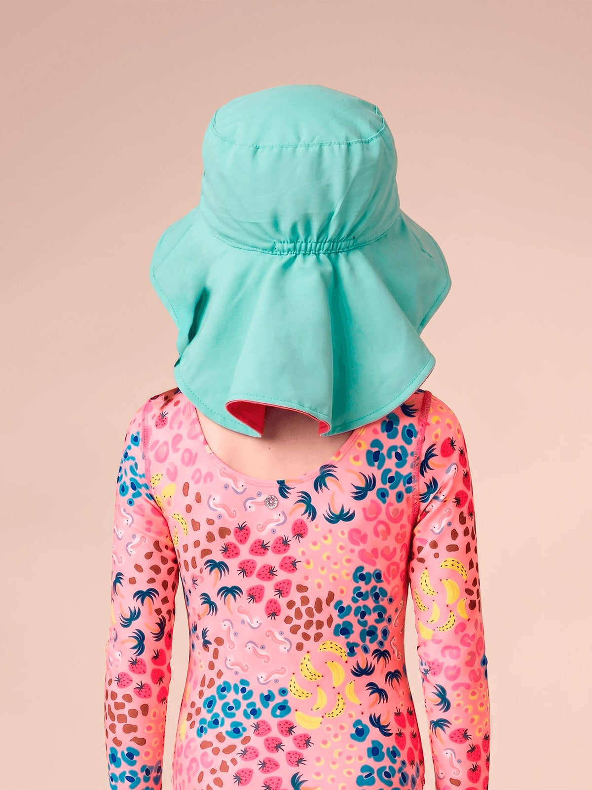 Chapéu UV Com Proteção Solar Infantil Dupla Face Sicilia Kids - Pink/Lagoa