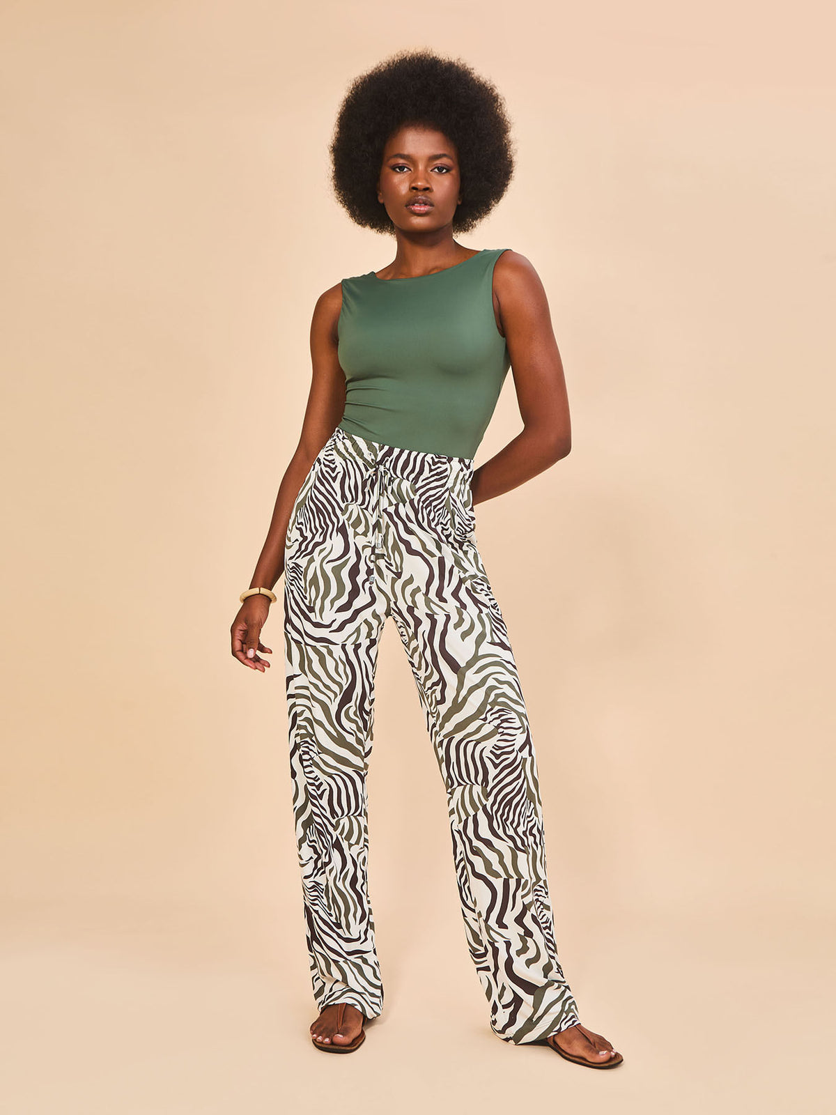 Calça Reta UV Com Proteção Solar FEM - ESTAMPA FAUNA