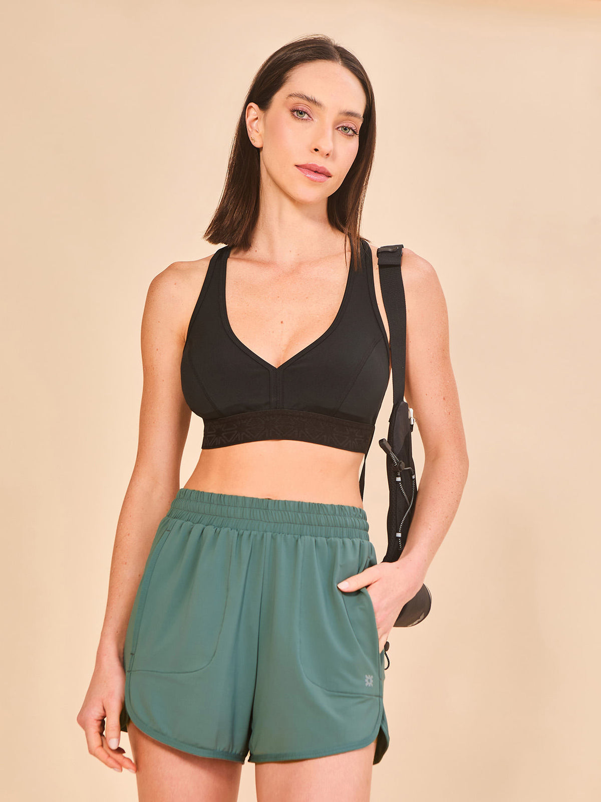 Shorts Fit Textura UV Com Proteção Solar FEM - VERDE JADE