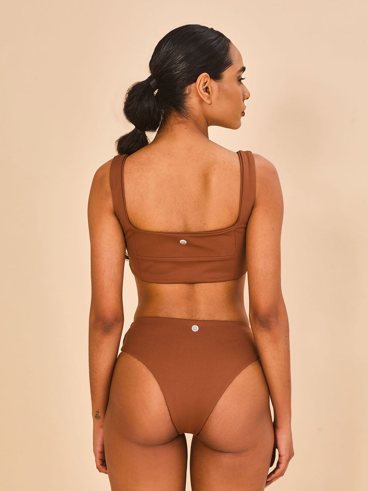 Biquíni Conjunto Fit Color UV Com Proteção Solar FEM - MARROM