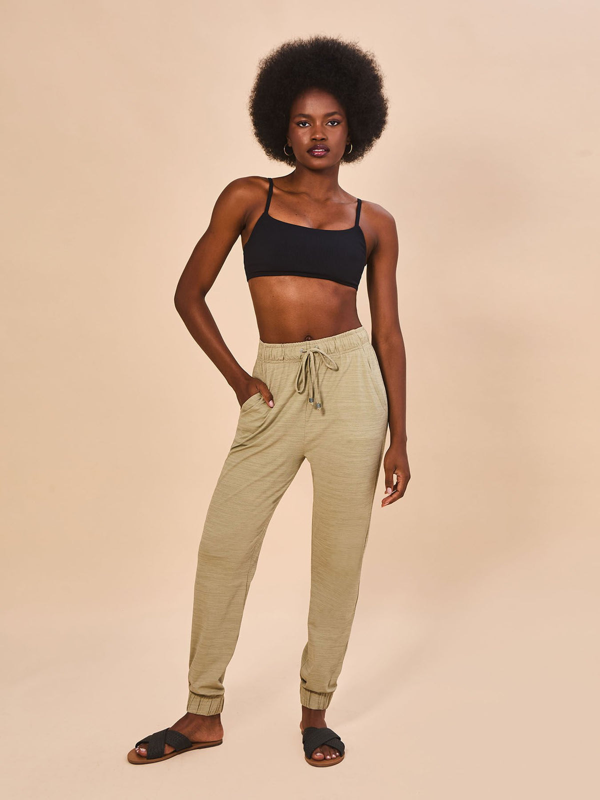 Calça UV Basic Mescla Com Proteção Solar - AREIA