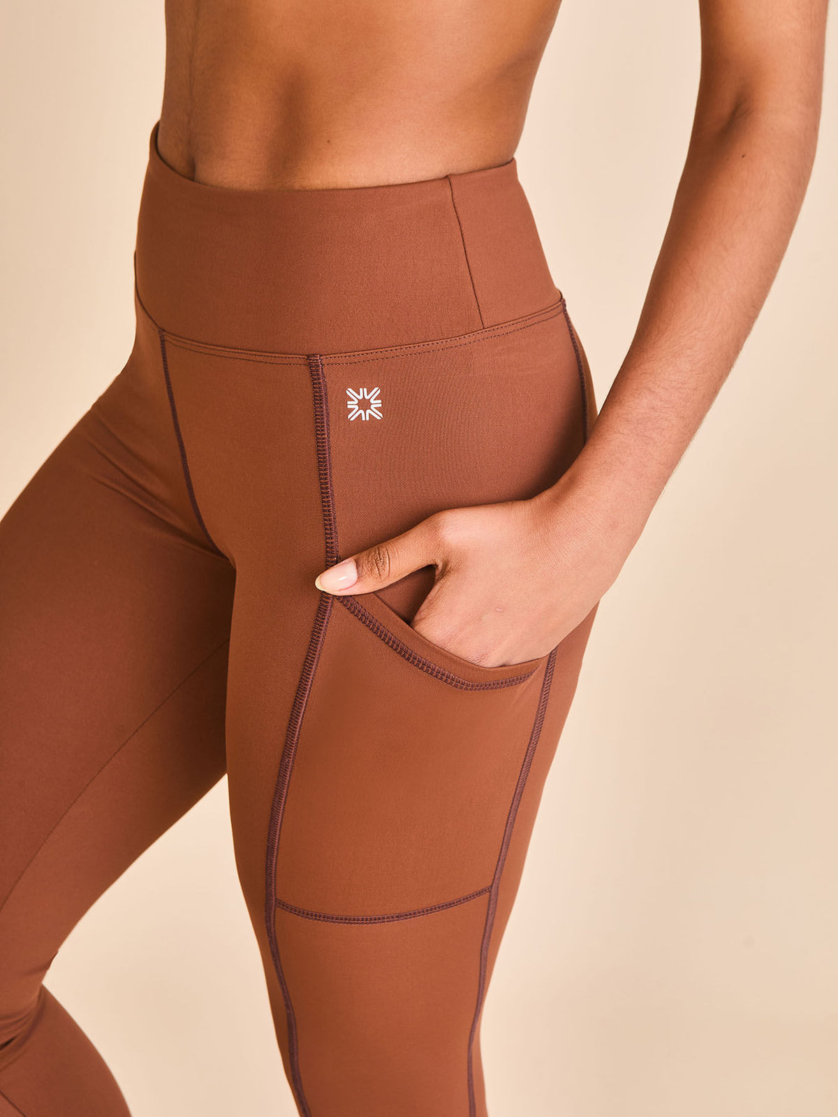 Legging Fit UV com Proteção Solar Aspen - MARROM