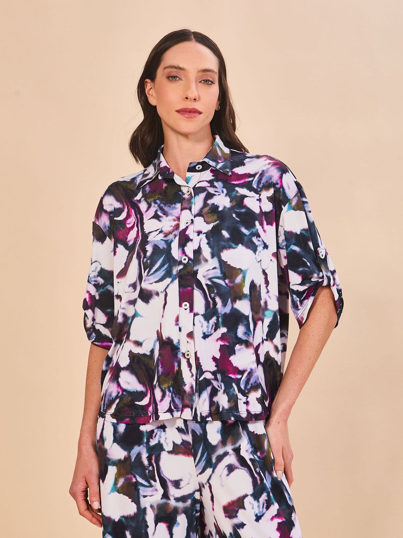 Camisa UV Com Proteção Solar Copa MC FEM - ESTAMPA VIOLETA