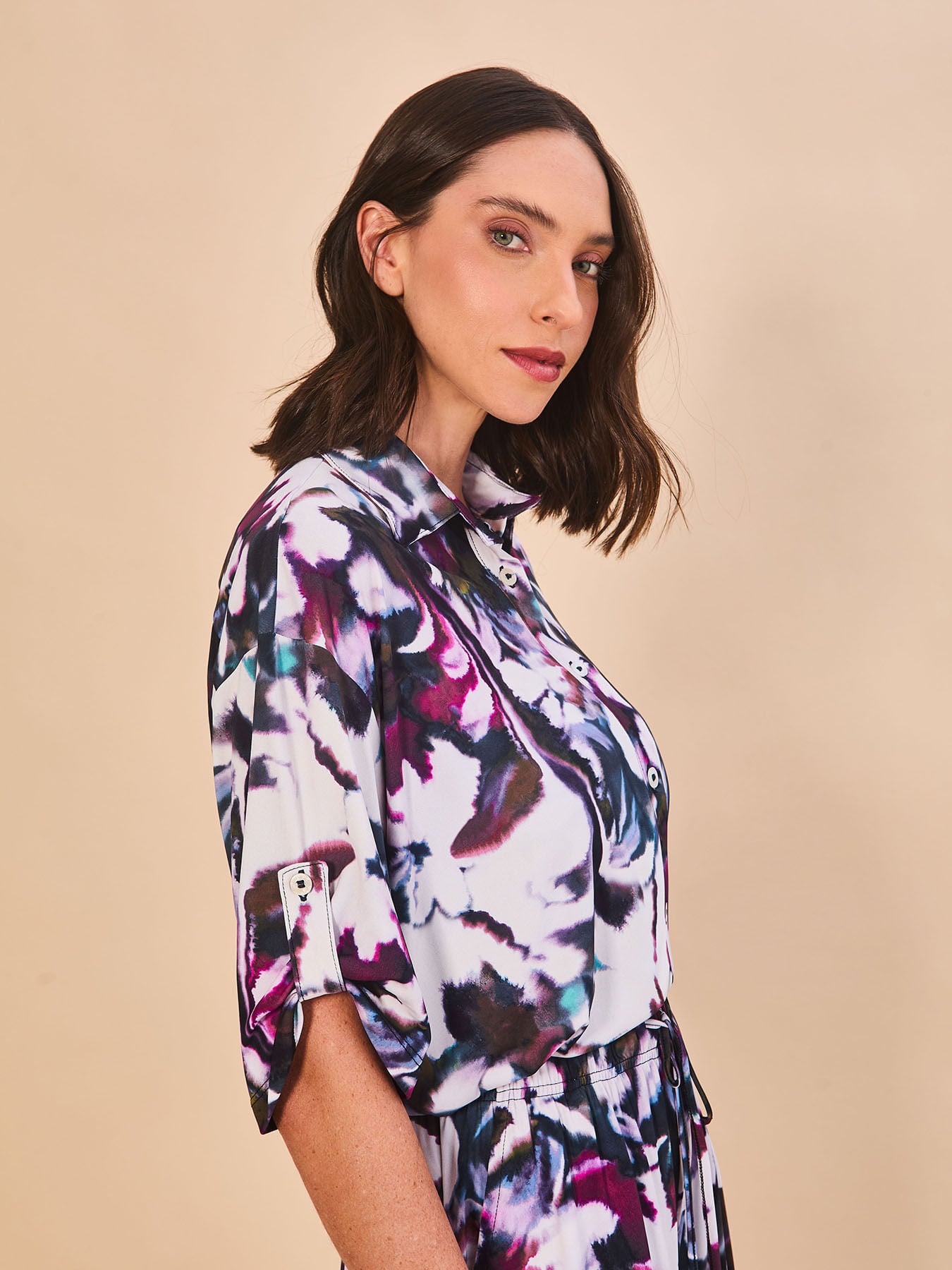 Camisa UV Com Proteção Solar Copa MC FEM - ESTAMPA VIOLETA