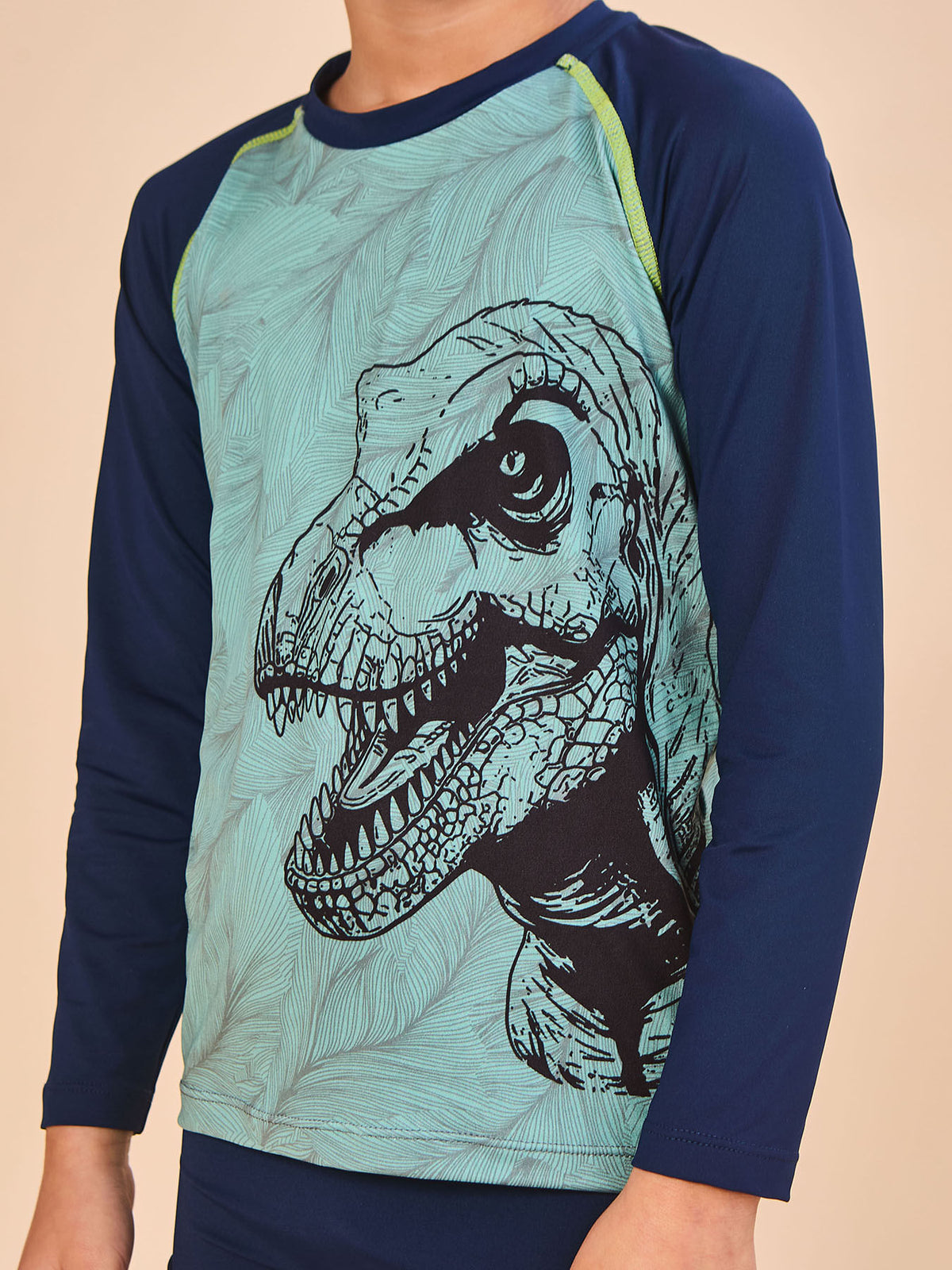 Camisa UV Infantil Com Proteção Solar Acqua ML - ESTAMPA T-REX