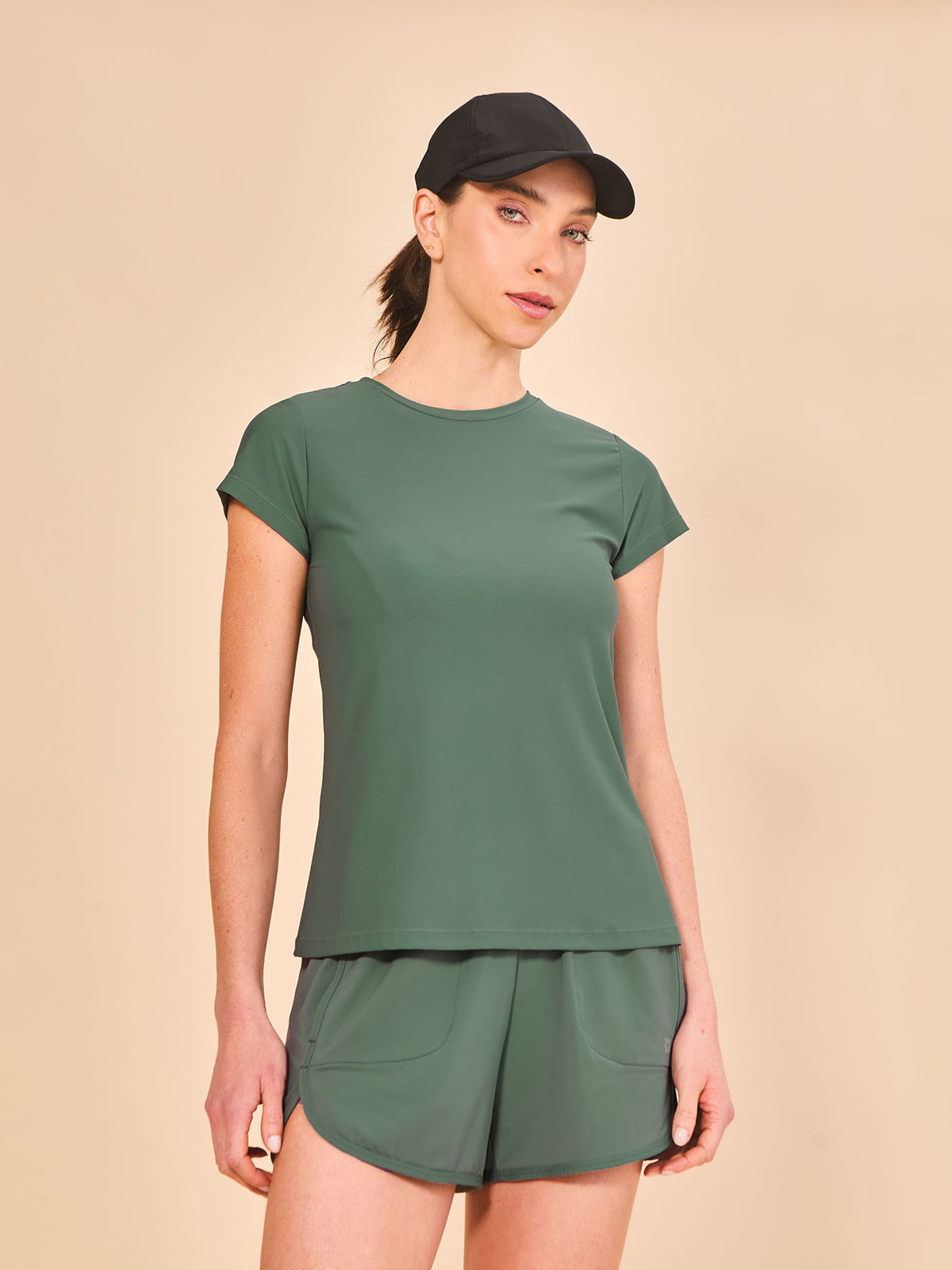 Camisa UV Com Proteção Solar Beach Tennis Textura MC FEM - VERDE JADE