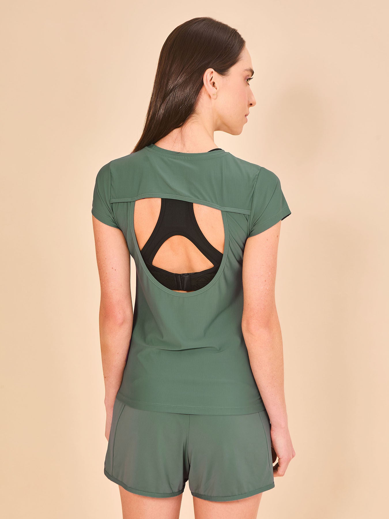 Camisa UV Com Proteção Solar Beach Tennis Textura MC FEM - VERDE JADE