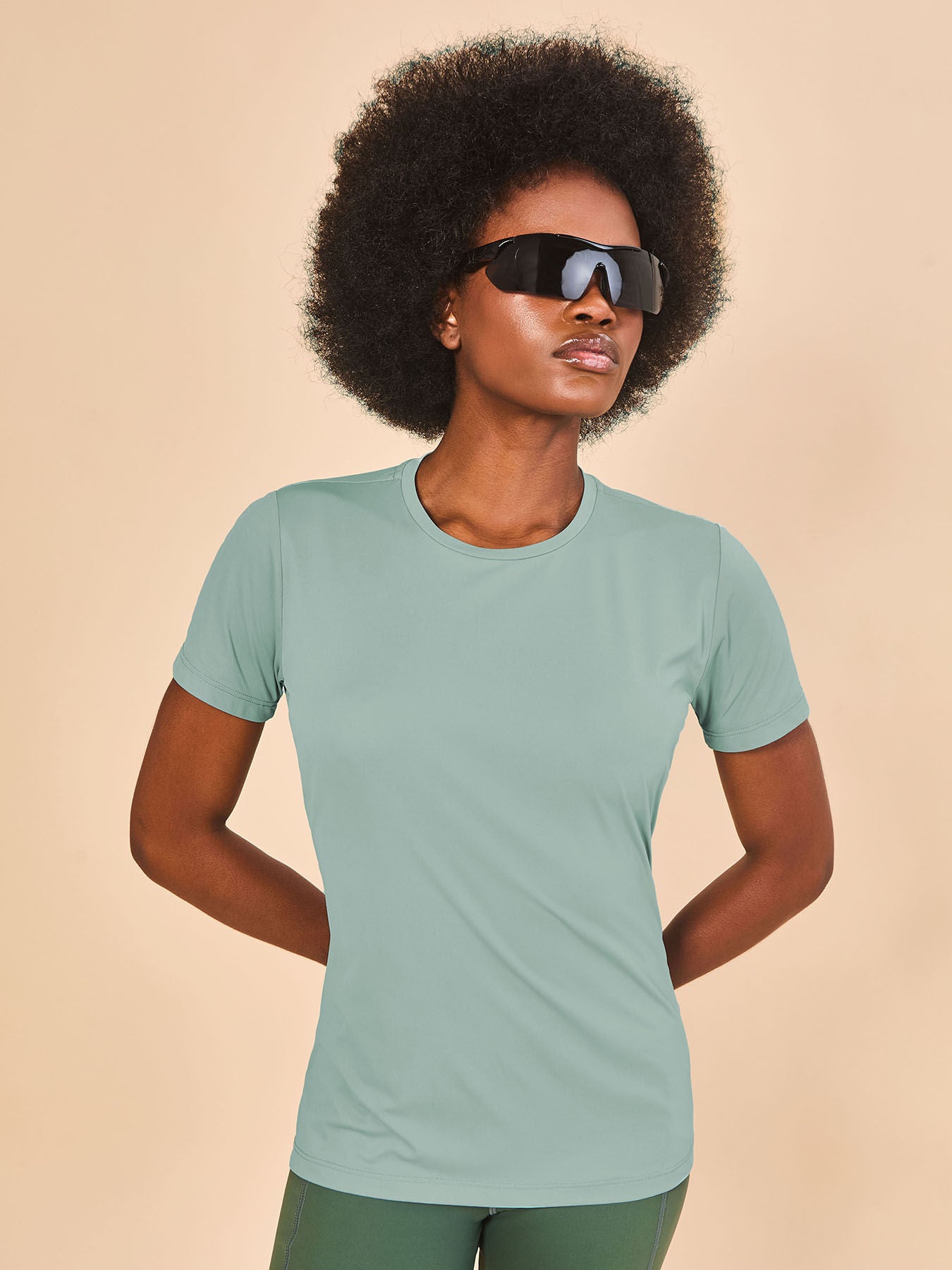 Camisa New Fit UV Feminina Com Proteção Solar MC - VERDE AGUA