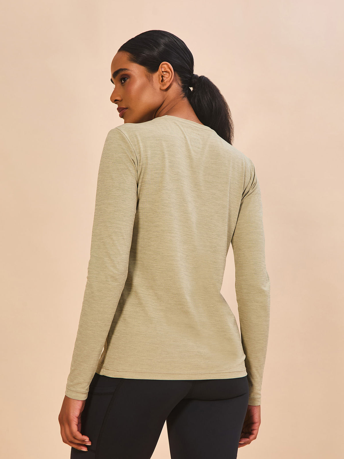 Camiseta UV Feminina Com Proteção Solar ML New Fit Mescla - AREIA