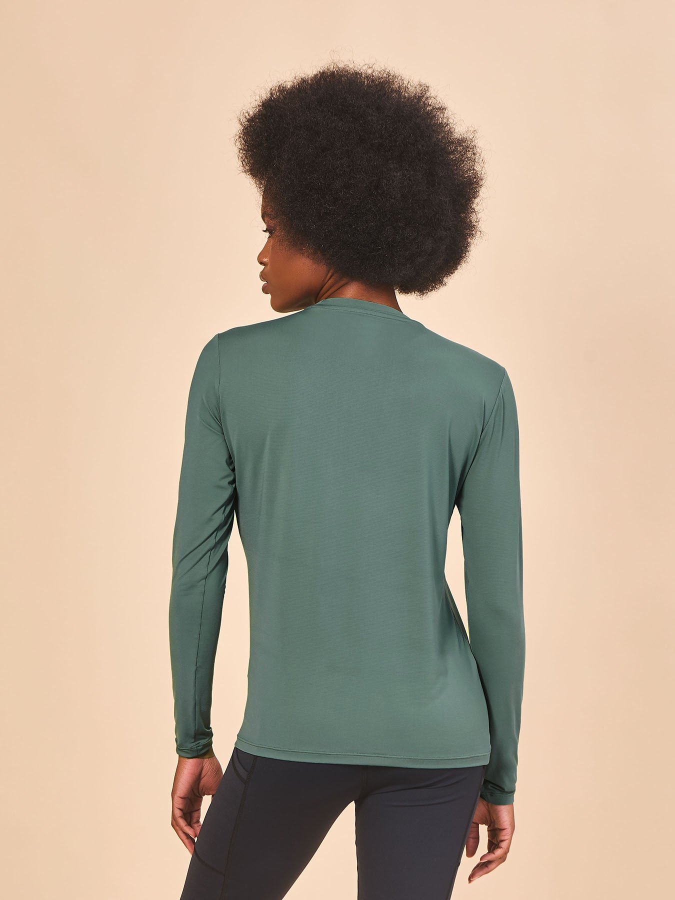 Camisa New Fit Textura UV Feminina Com Proteção Solar ML FEM - VERDE JADE