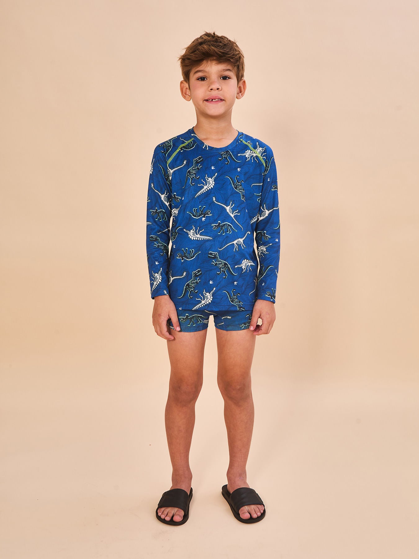 Camisa UV Infantil Com Proteção Solar Acqua ML - ESTAMPA DINO
