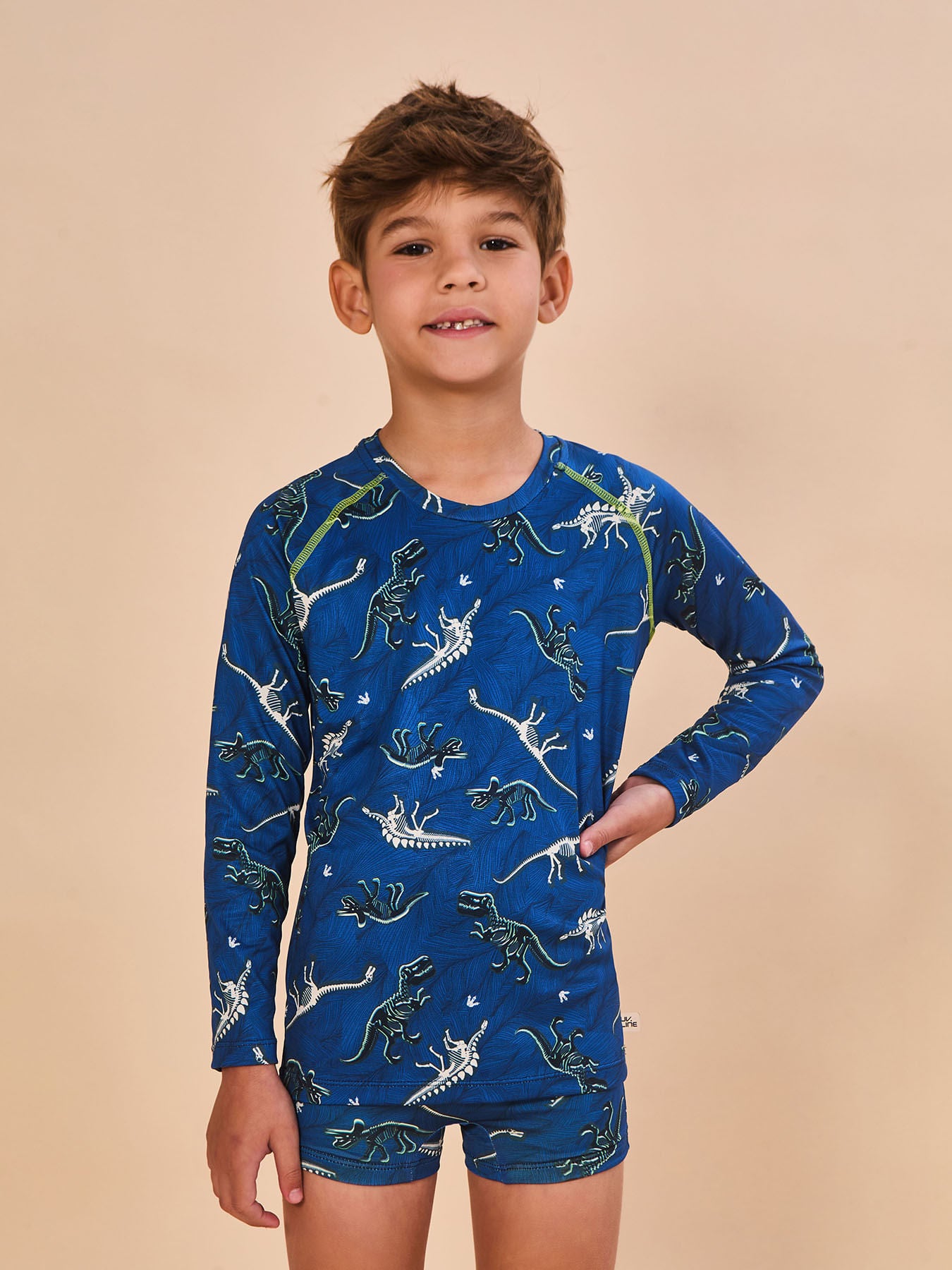 Camisa UV Infantil Com Proteção Solar Acqua ML - ESTAMPA DINO