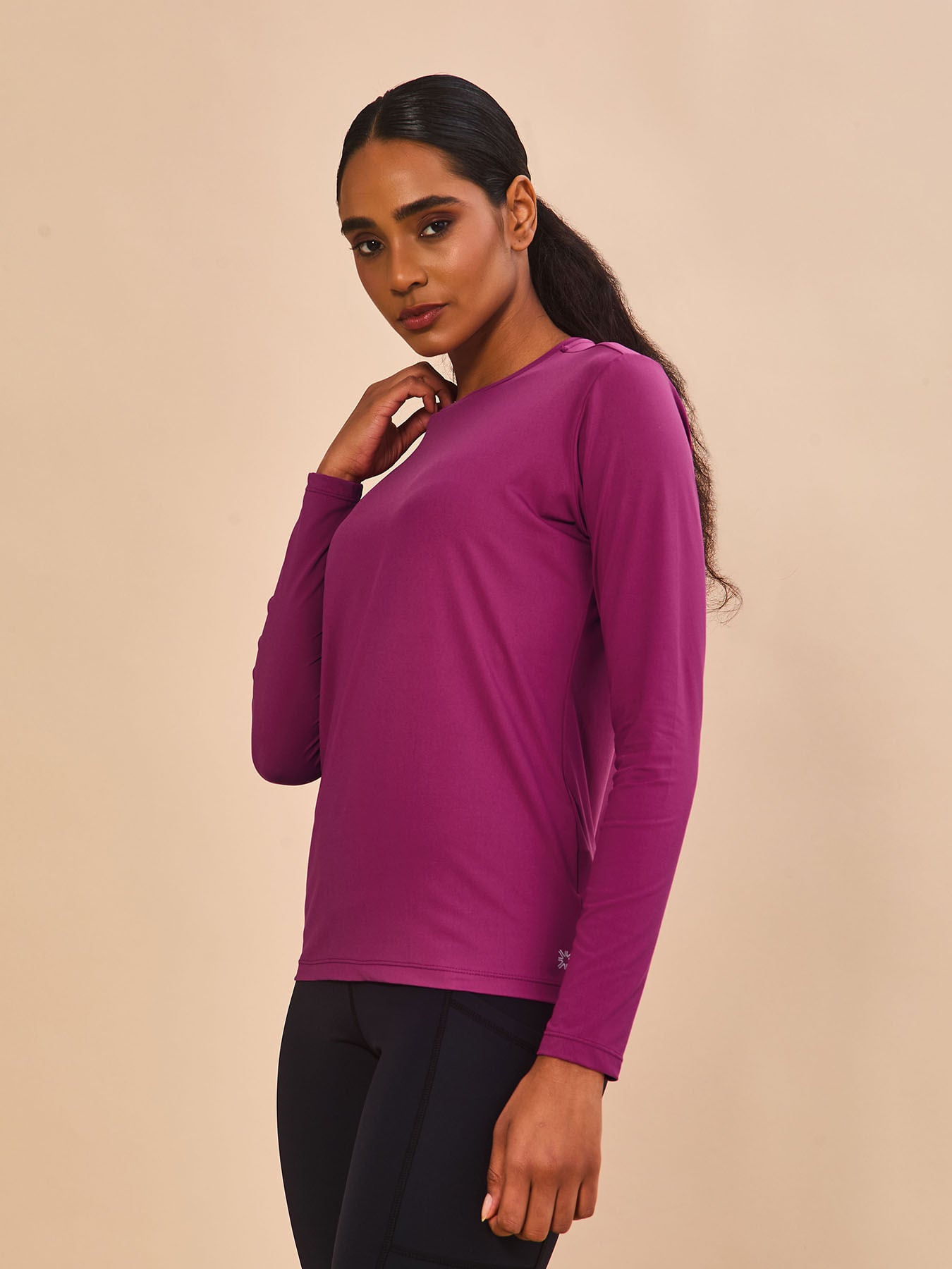 Camisa UV Feminina Com Proteção Solar UV PRO ML - MAGENTA