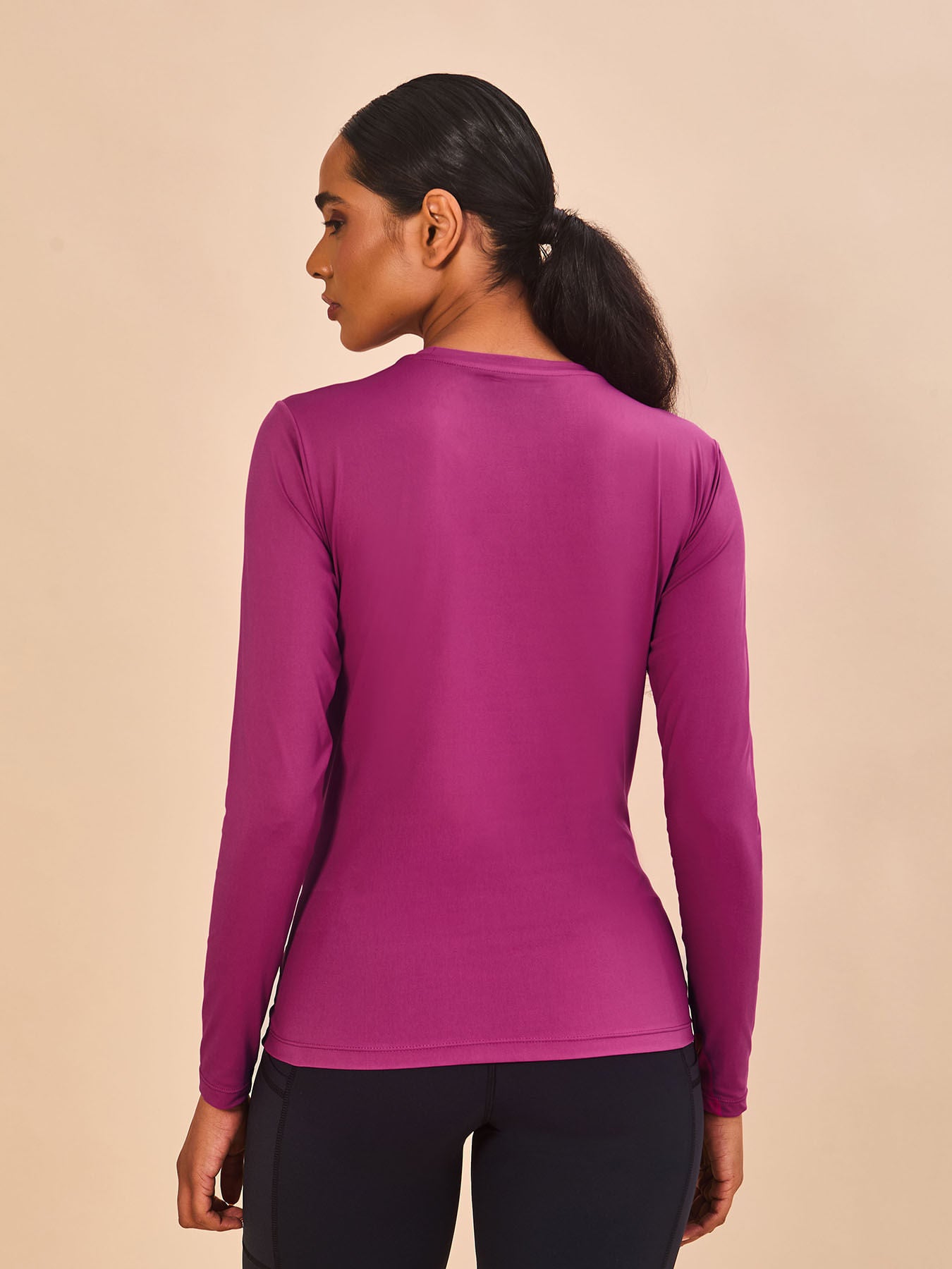 Camisa UV Feminina Com Proteção Solar UV PRO ML - MAGENTA