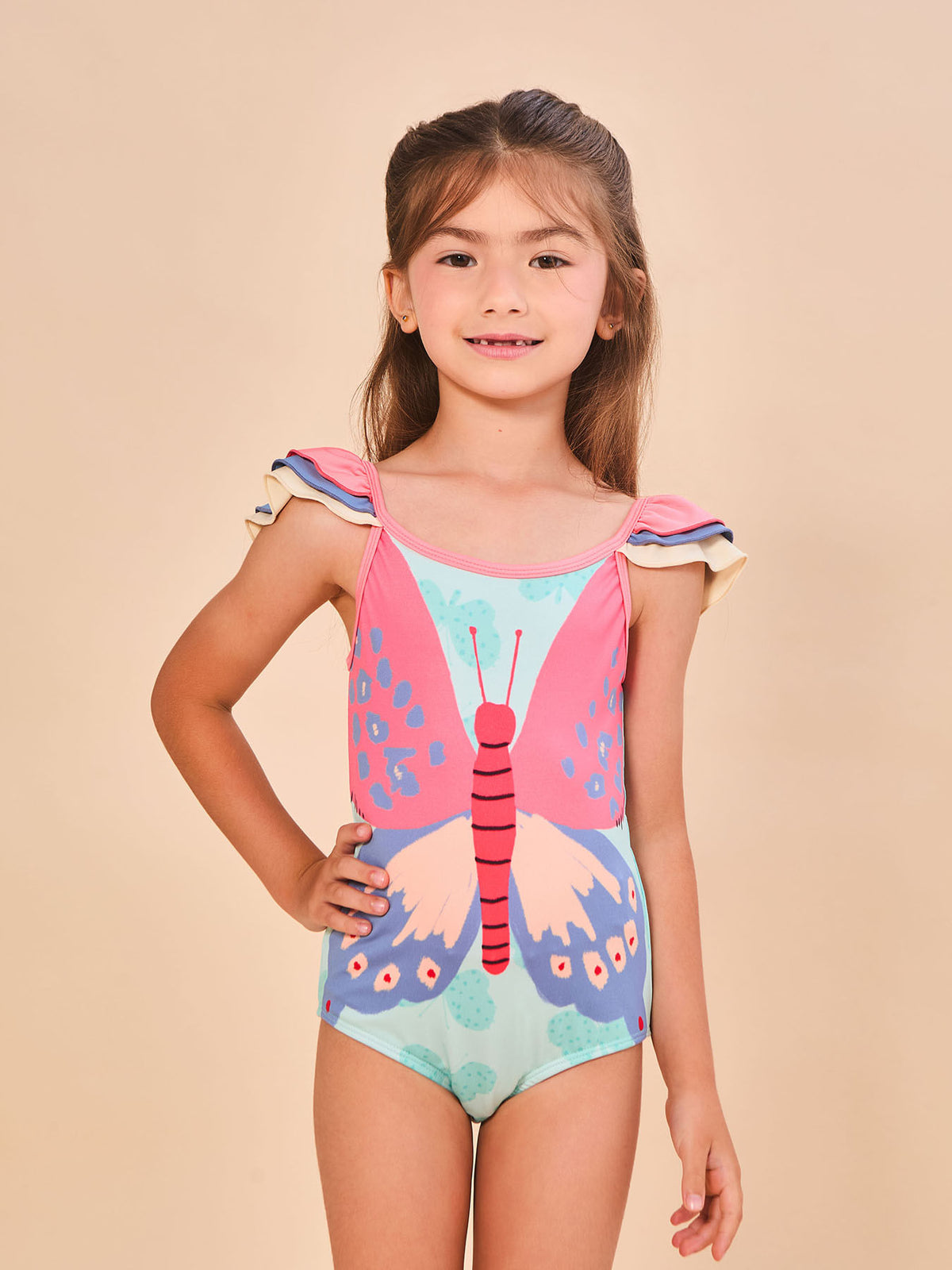 Maiô Menina Uv Com Proteção Solar - ESTAMPA BORBOLETA