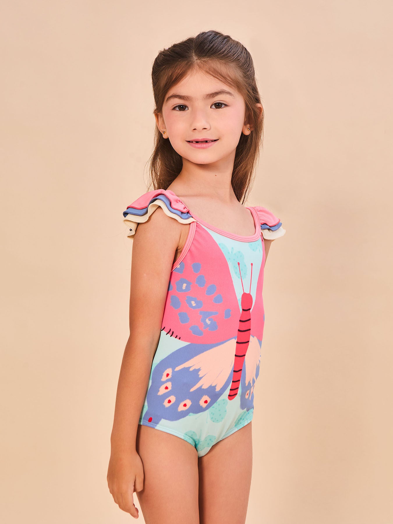 Maiô Menina Uv Com Proteção Solar - ESTAMPA BORBOLETA