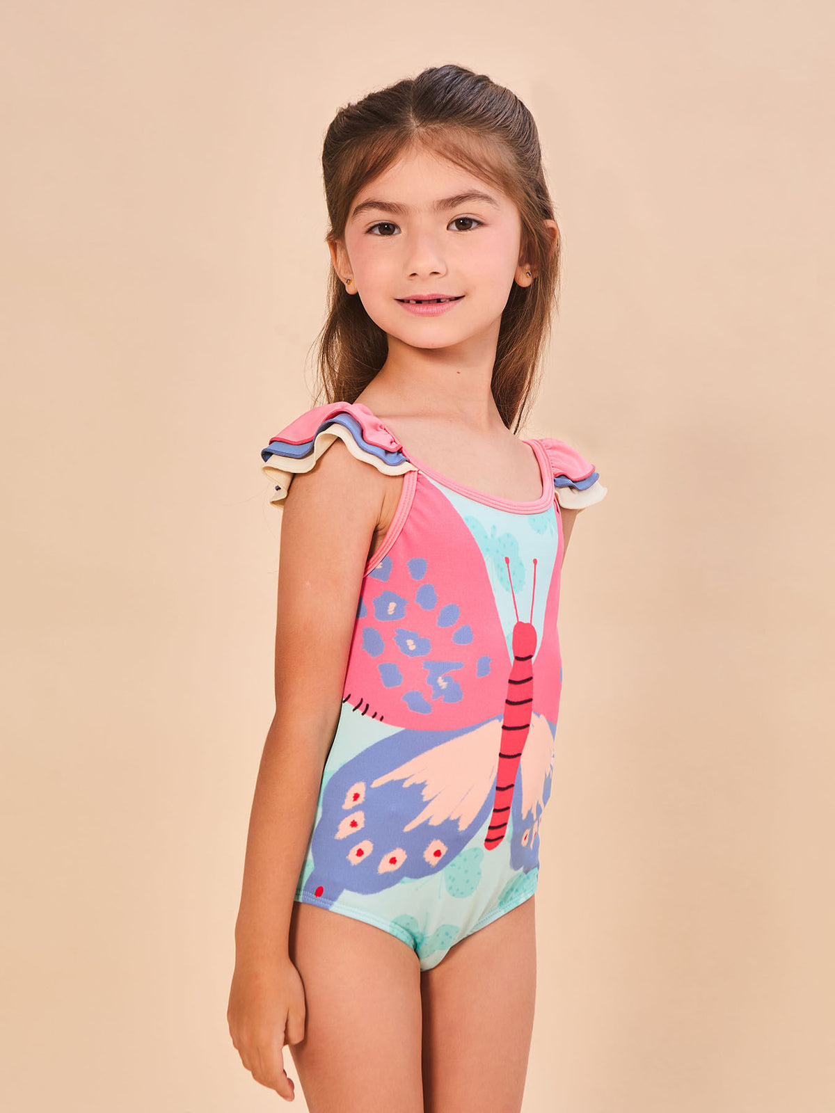 Maiô Menina Uv Com Proteção Solar - ESTAMPA BORBOLETA