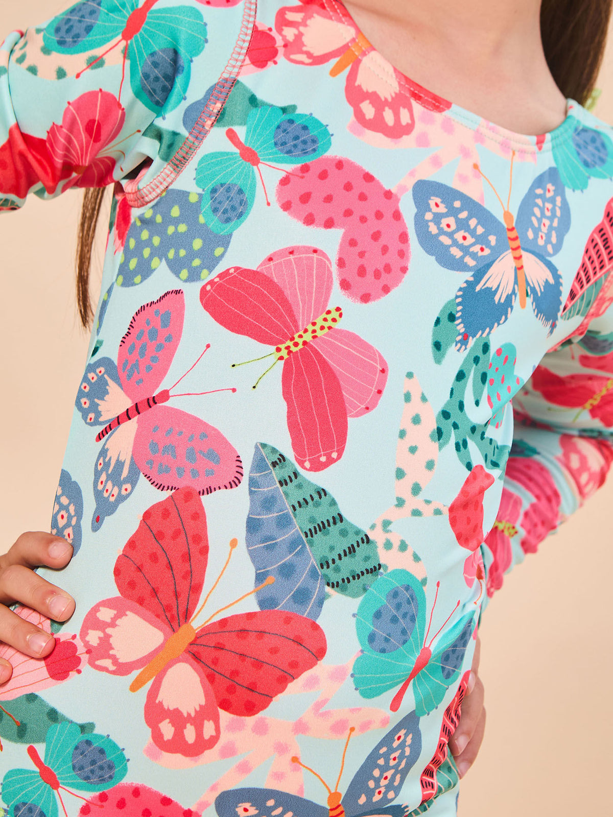 Maiô Menina Liz Uv Com Proteção Solar ML - ESTAMPA BUTTERFLY
