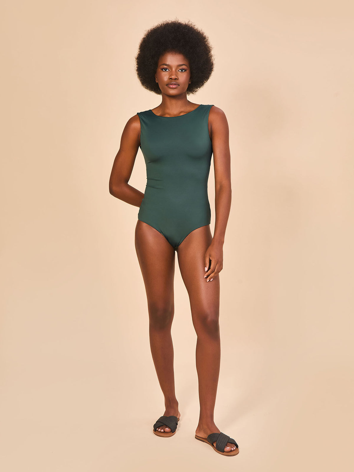 Maiô Uv Com Proteção Solar Mirela - VERDE CACTO/PRETO