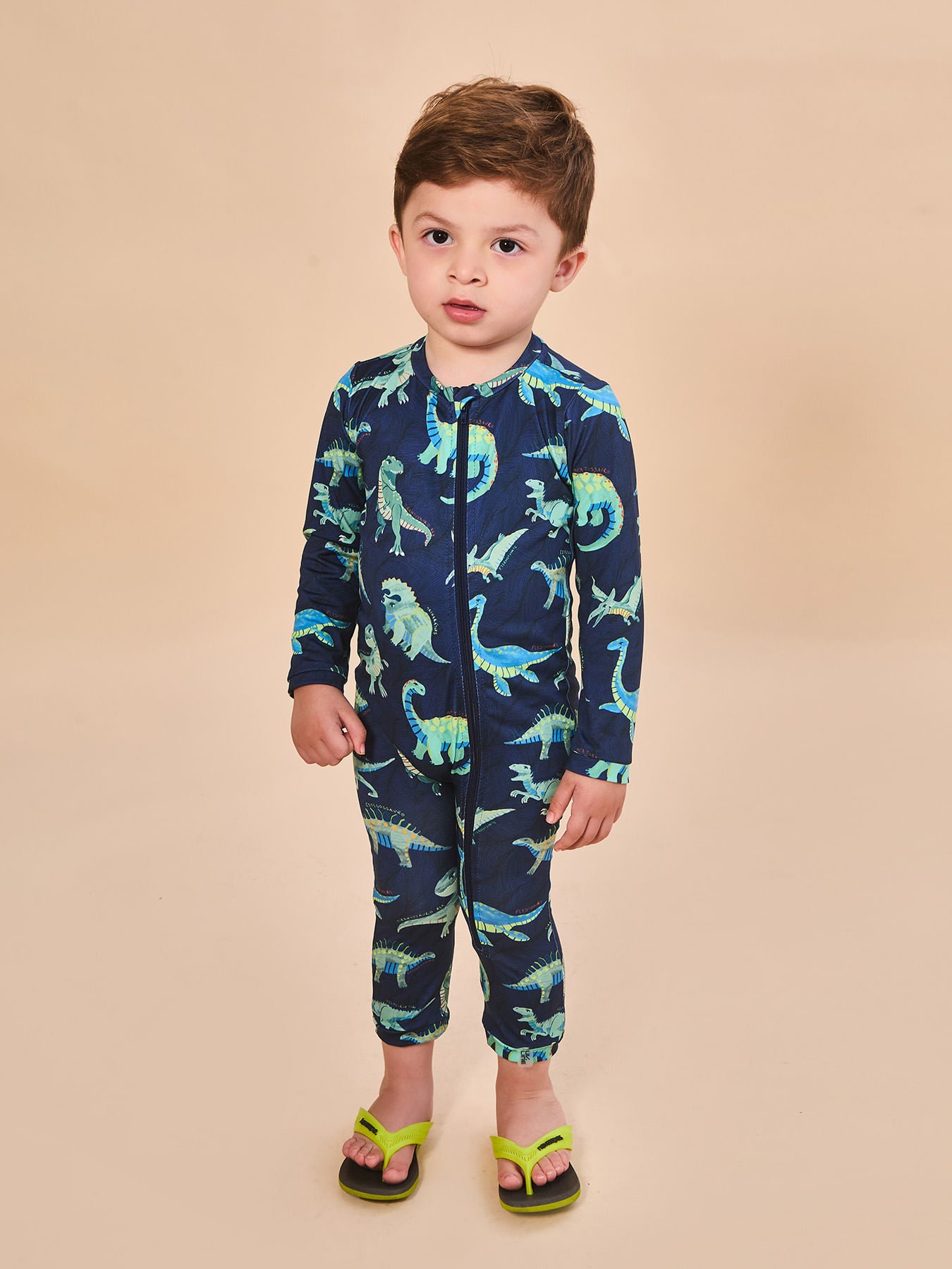 Macaquinho UV Bebê Com Proteção Solar ML - ESTAMPA DINO