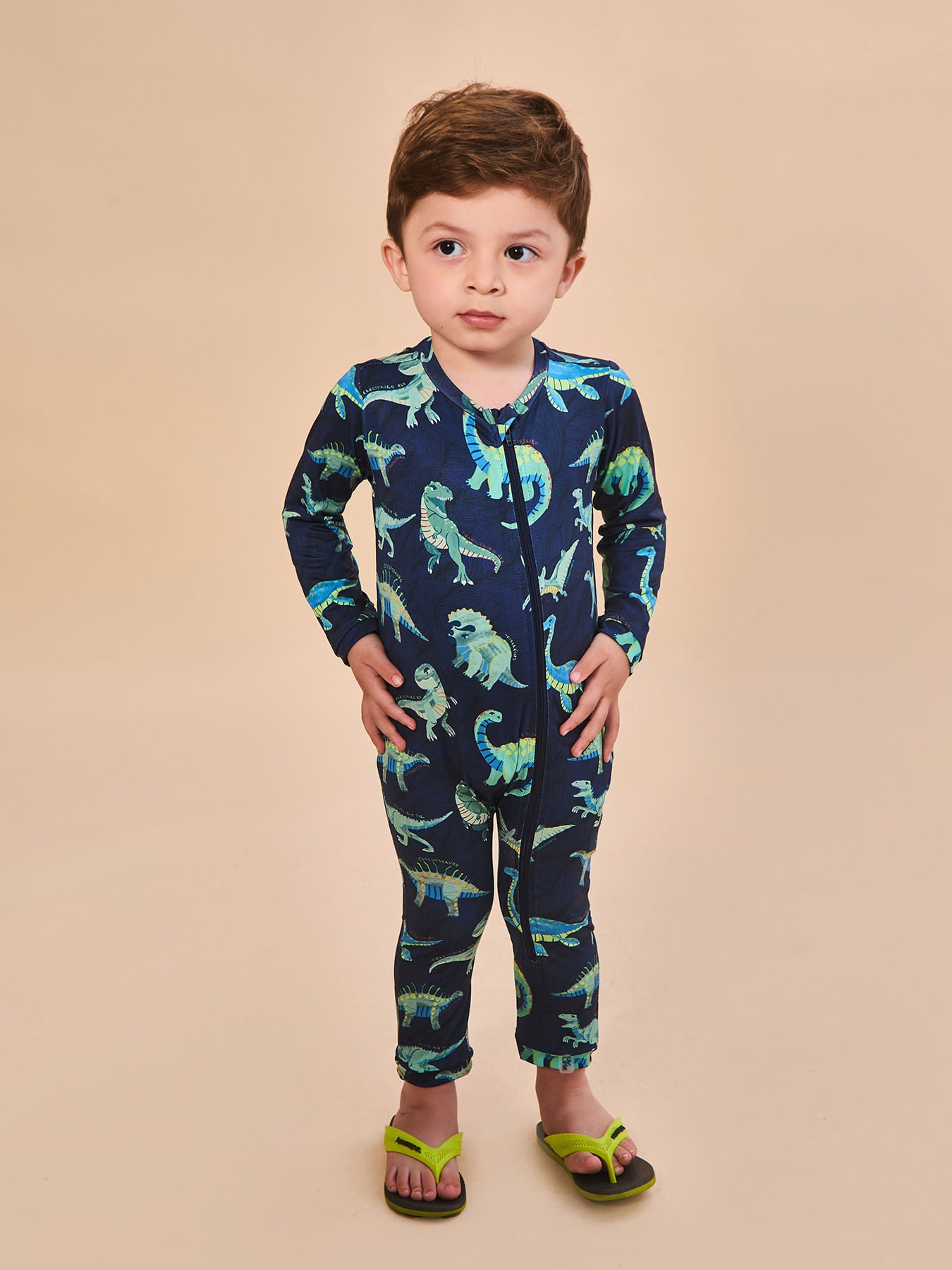 Macaquinho UV Bebê Com Proteção Solar ML - ESTAMPA DINO