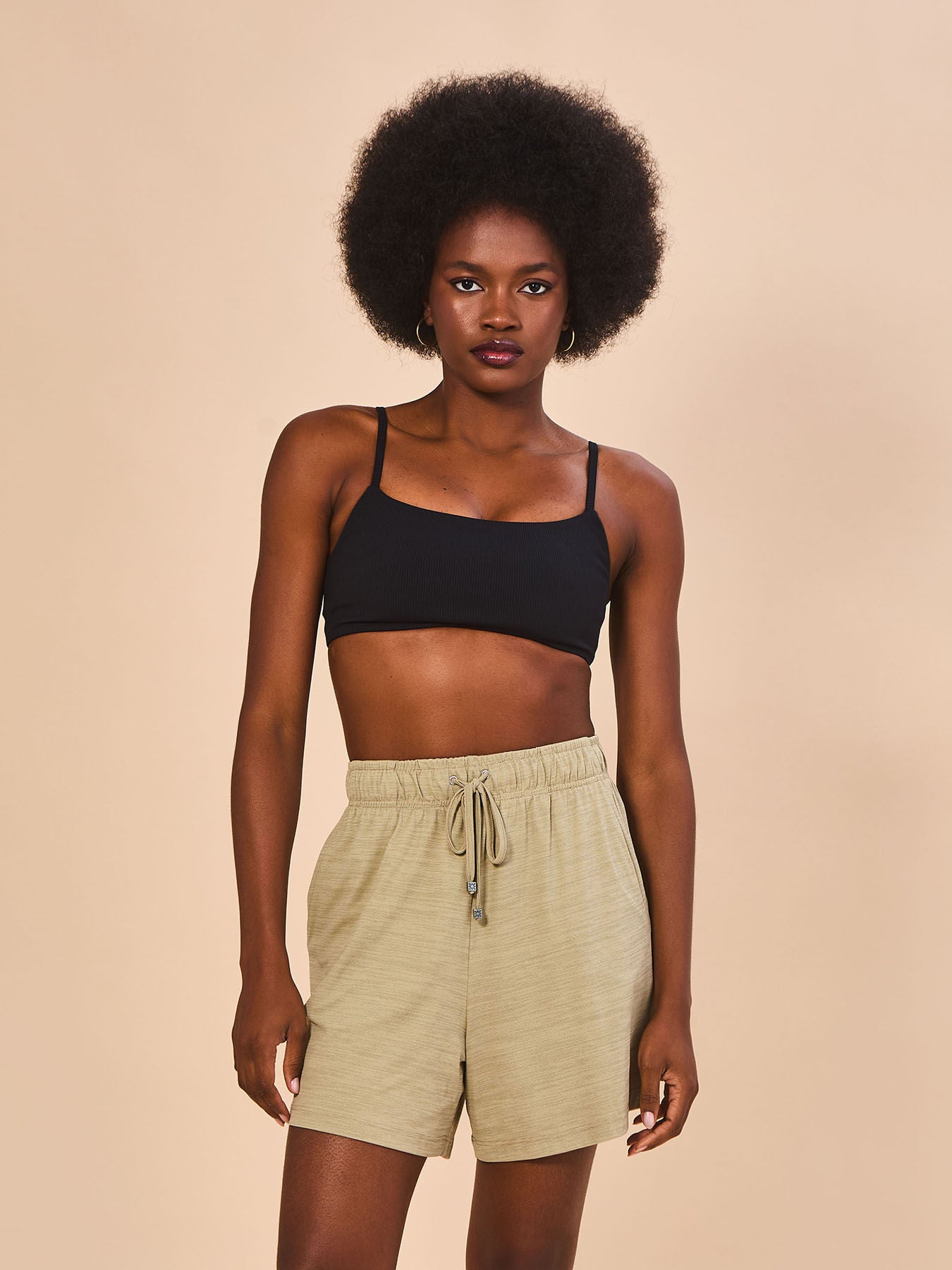 Shorts UV Basic Mescla Com Proteção Solar - AREIA