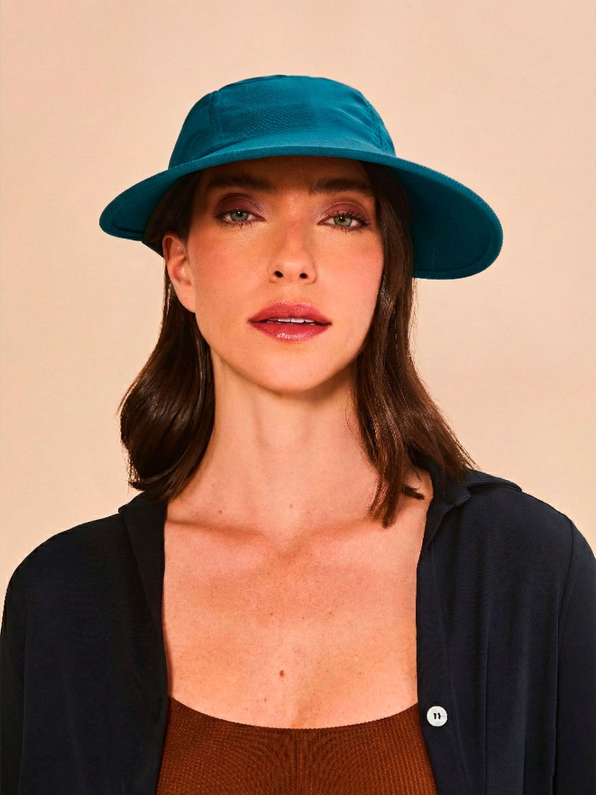 Viseira UV Com Proteção Solar Capri Colors - PETROLEO
